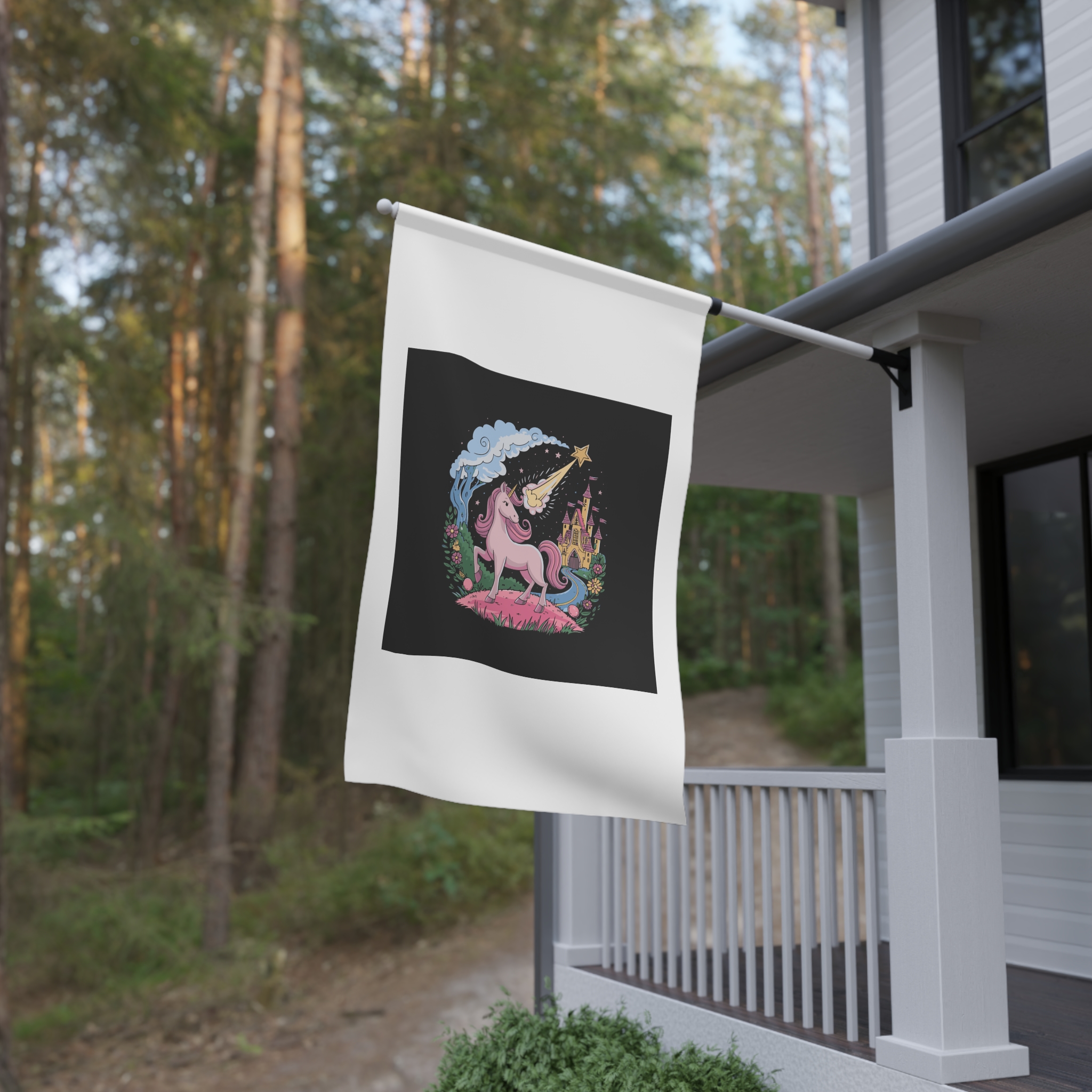 Unicorn With Star Its Head Is Drawn By Unicorn House Banner - Image 4