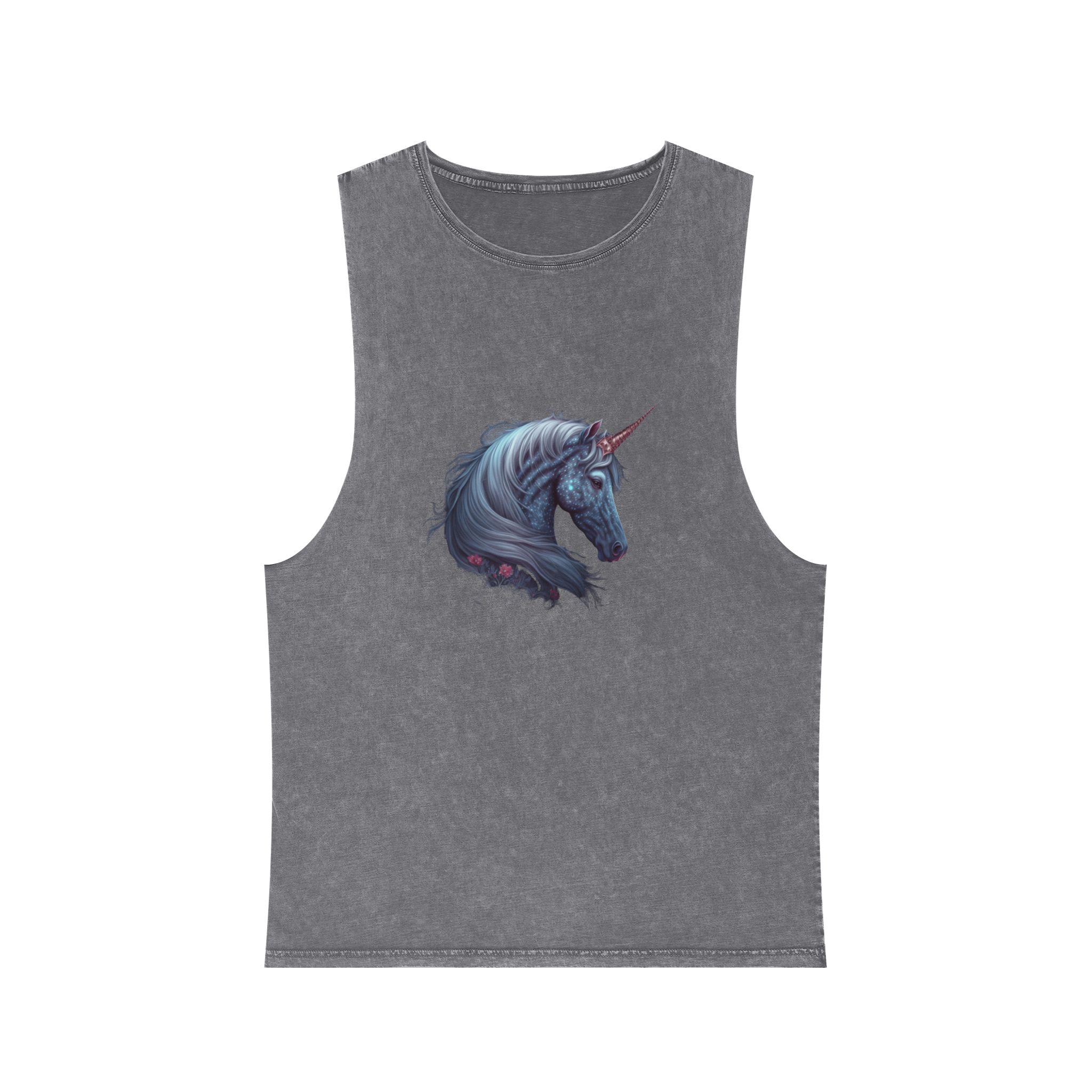 Mystic Unicorn Unisex Stonewash Tank Top - Image 9
