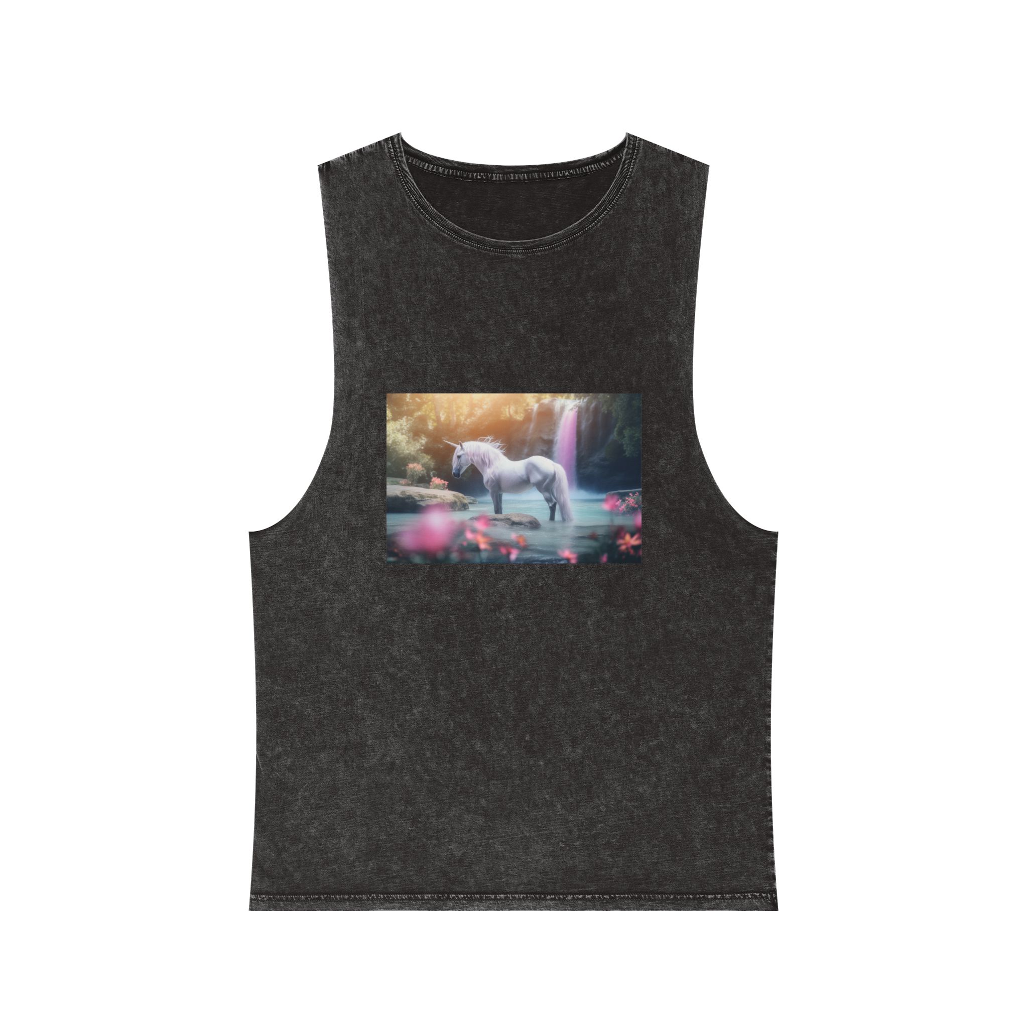 Magical Mythical Unicorn Creature Fantasy Unisex Stonewash Tank Top