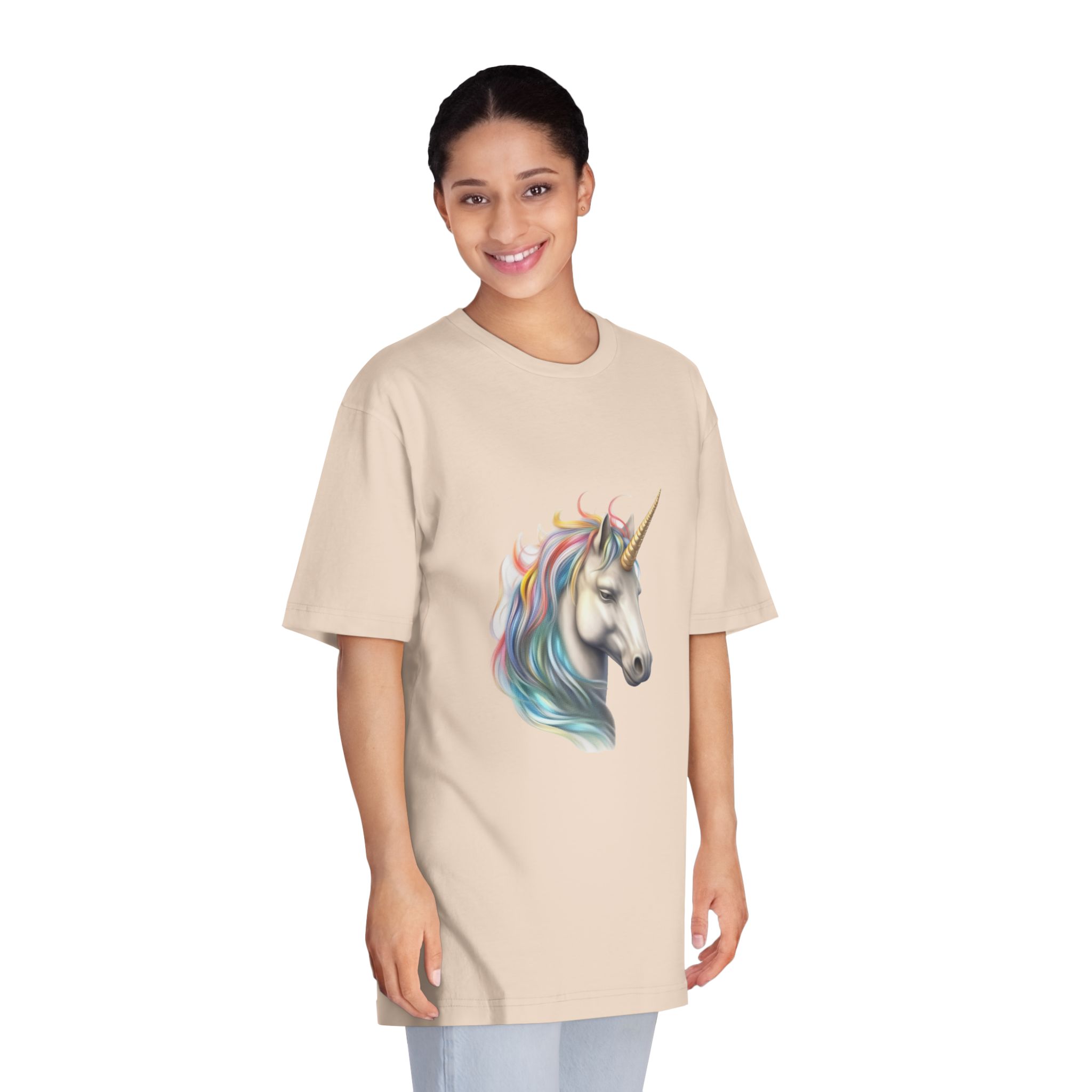 There Is Drawing Unicorn With Colorful Mane Generative Ai Unisex Classic Crewneck T Shirt - Image 11