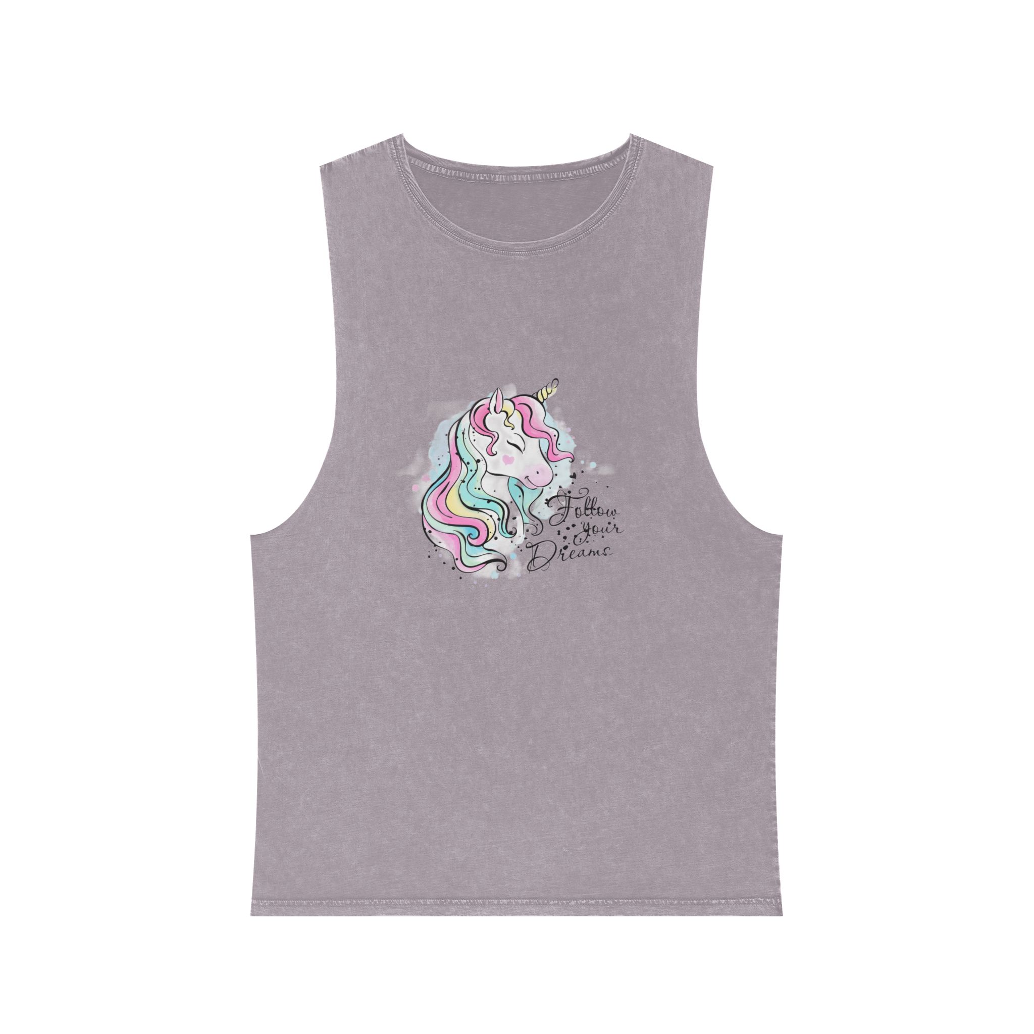 Follow Your Dream Unisex Stonewash Tank Top - Image 17