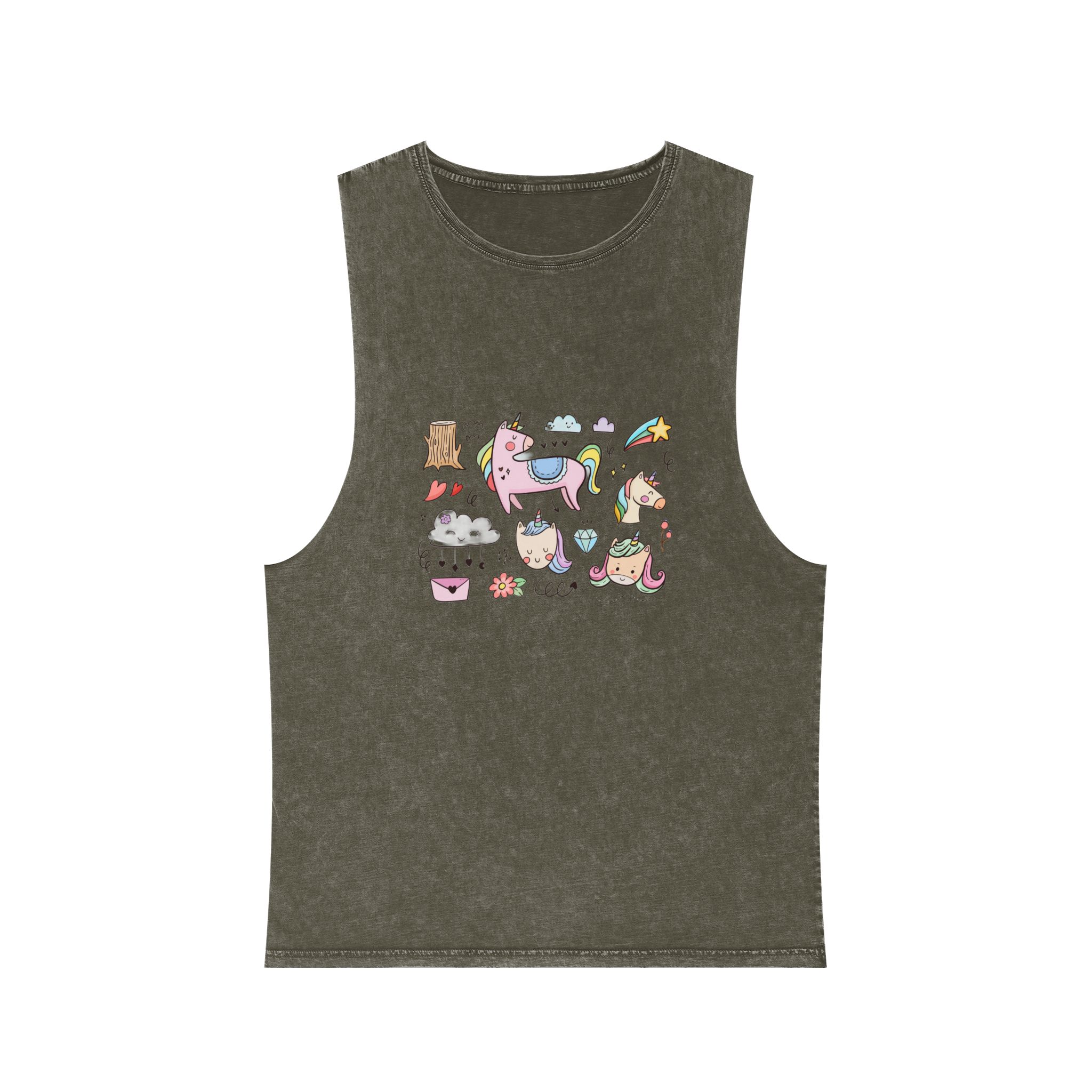 Unicorn V537 Unisex Stonewash Tank Top - Image 5