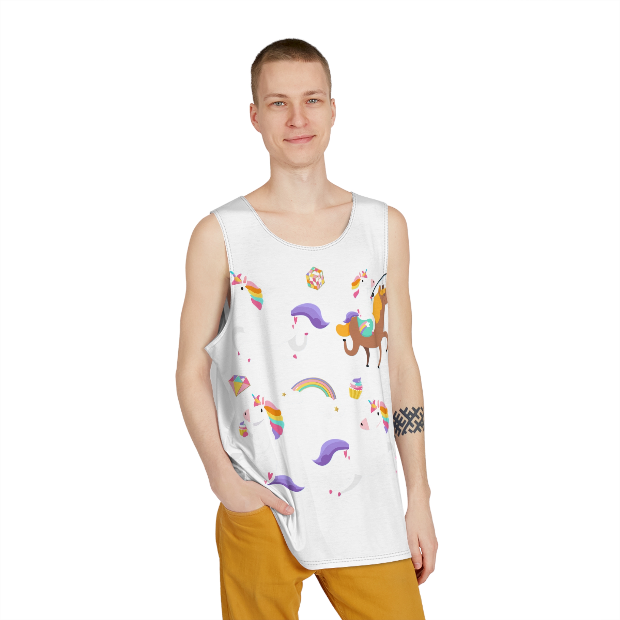 Unicorns 58 Mens Tank Aop - Image 3