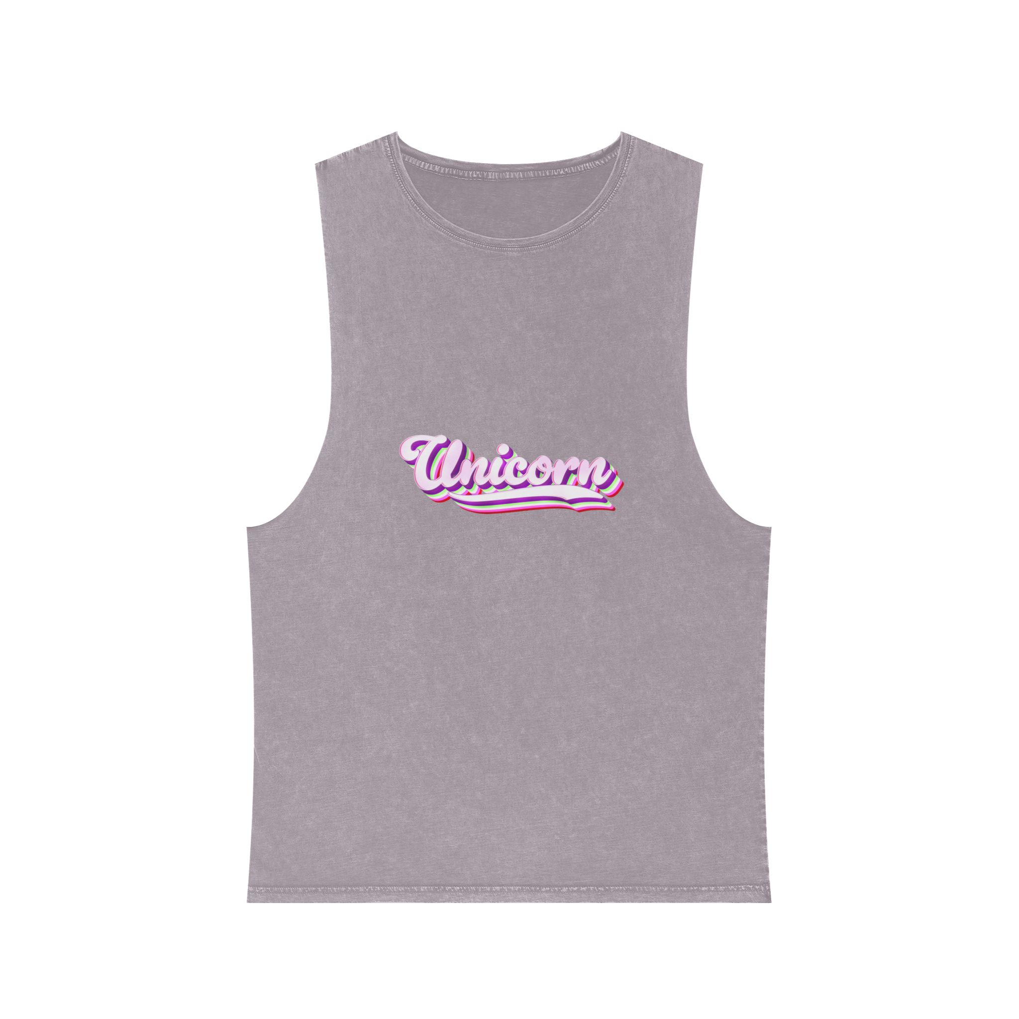 Unicorn Text Effect Editable Magical and Whimsical Customizable Font Style Unisex Stonewash Tank Top - Image 17