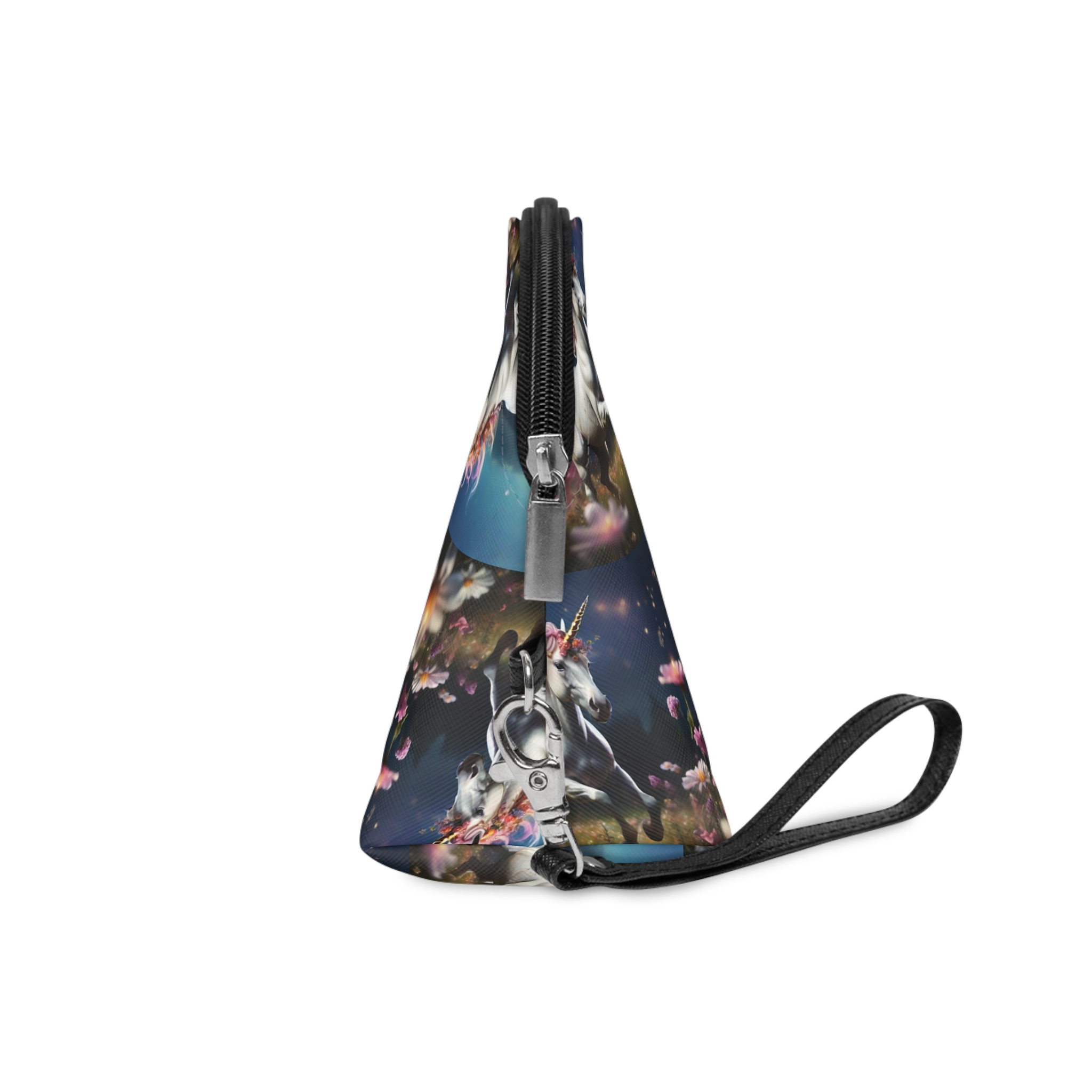 Beautiful Unicorn Running Magical Meadow Unicorn Background Images Whimsical Unicorn (23) Makeup Bag - Image 3