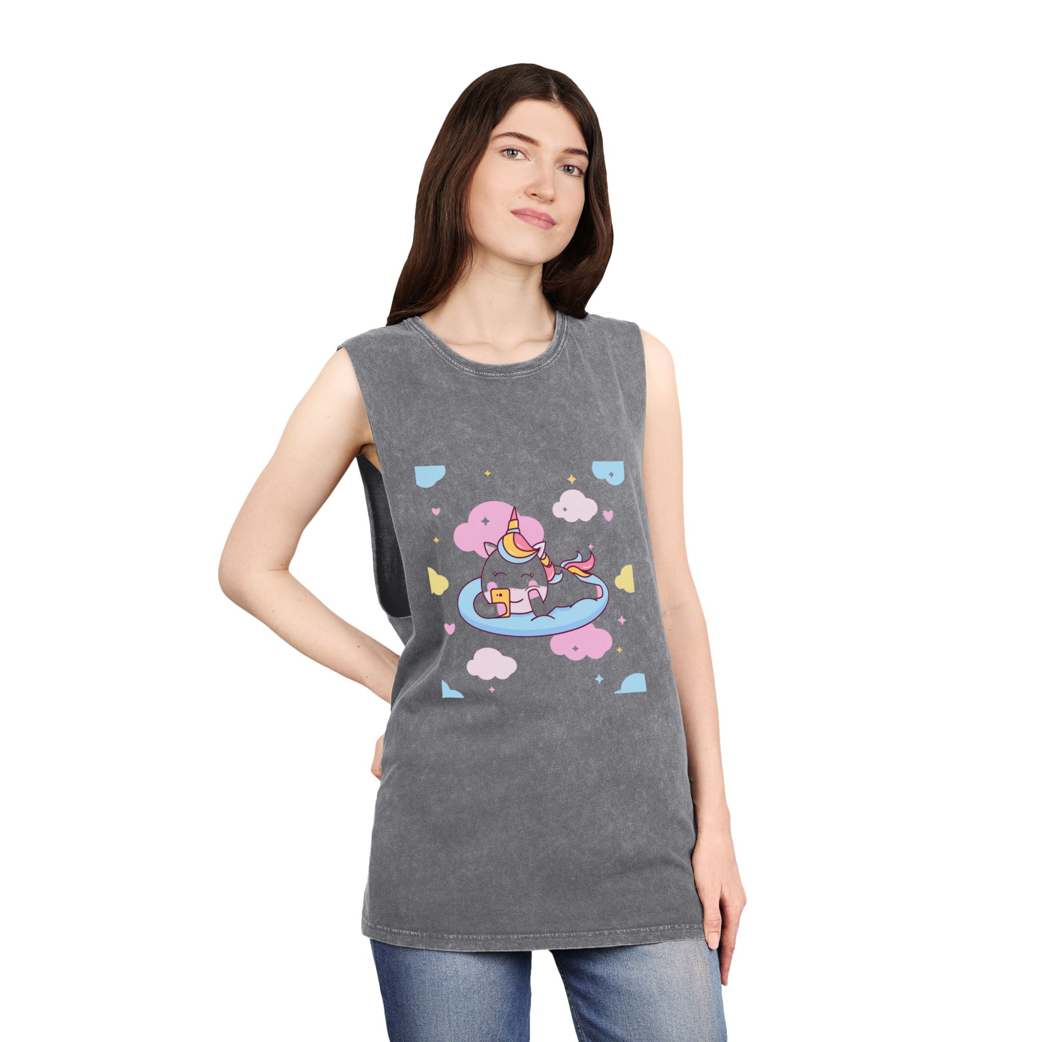 Unicorn V366 Unisex Stonewash Tank Top - Image 12