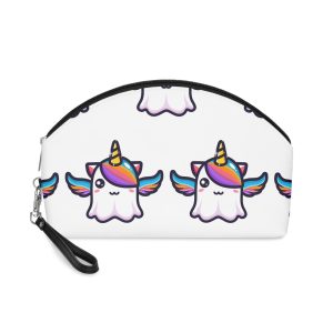 Cute Unicorn Ghost Character Design Makeup Bag