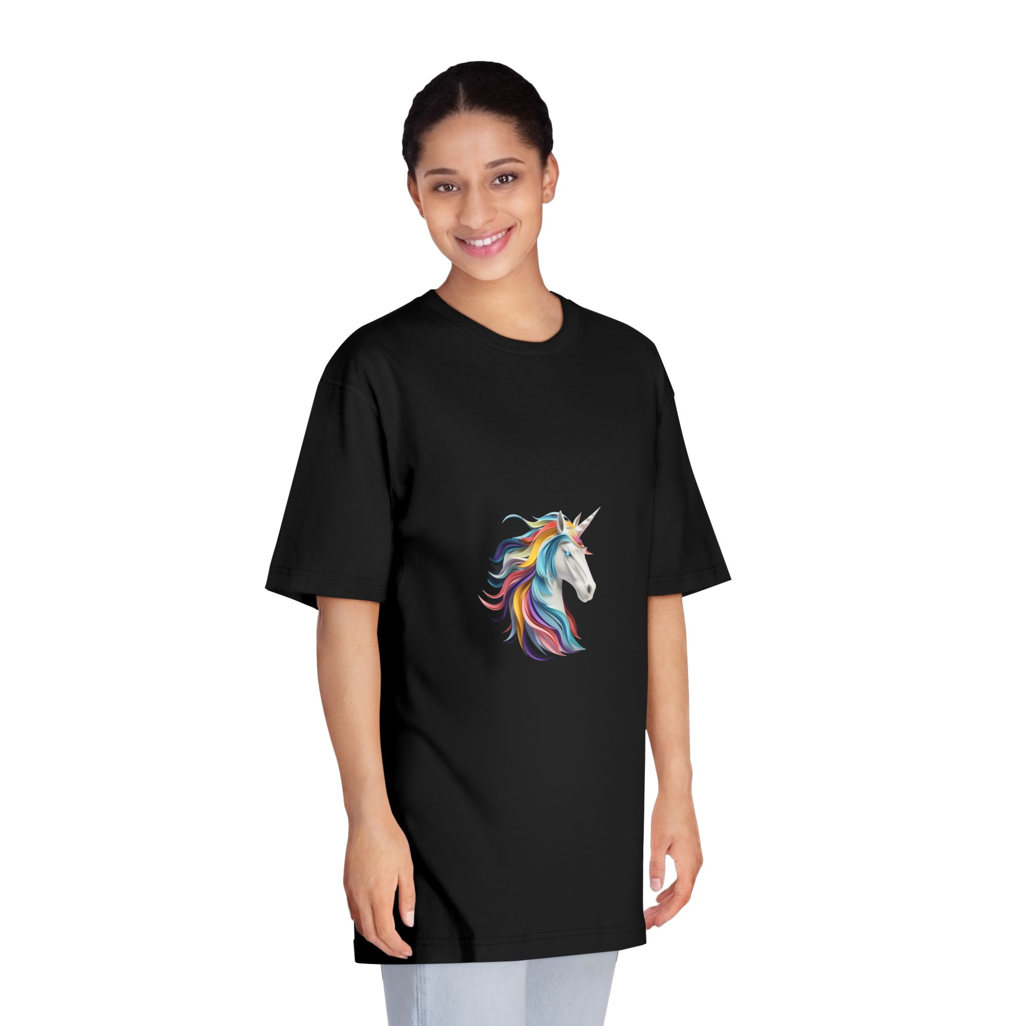 Mythical Unicorn Paper Style Fotor Bg Remover 202311048948 Unisex Classic Crewneck T Shirt - Image 7