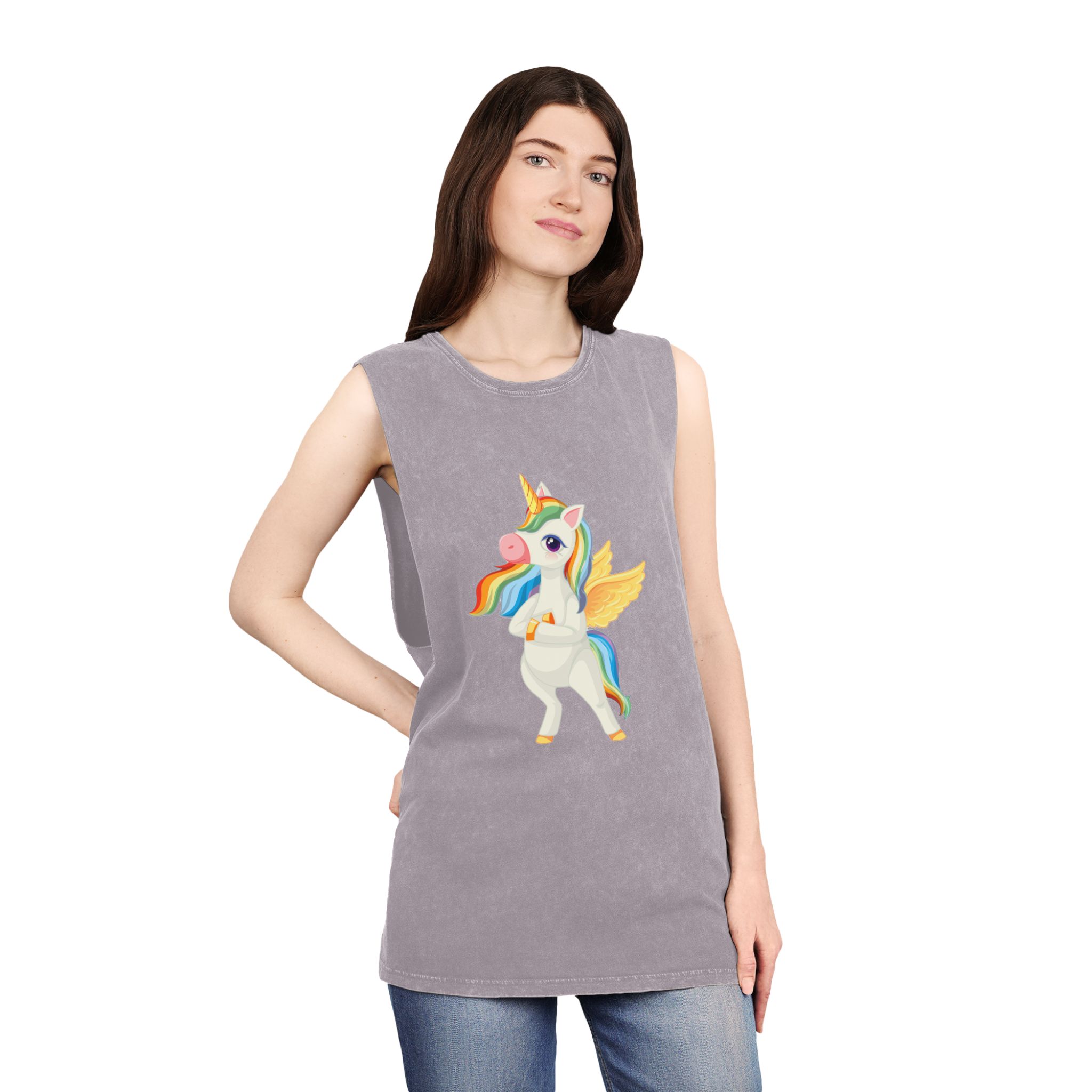 Unicorn V427 Unisex Stonewash Tank Top - Image 20