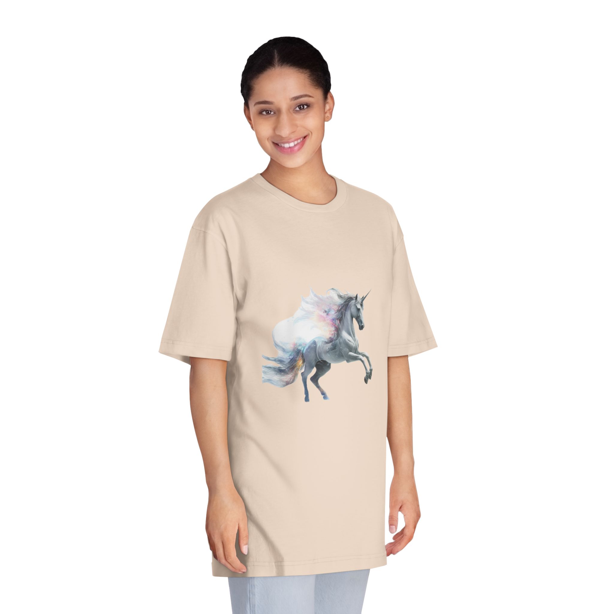 Unicorn With White Background High Quality Ultra Hd Unisex Classic Crewneck T Shirt - Image 11