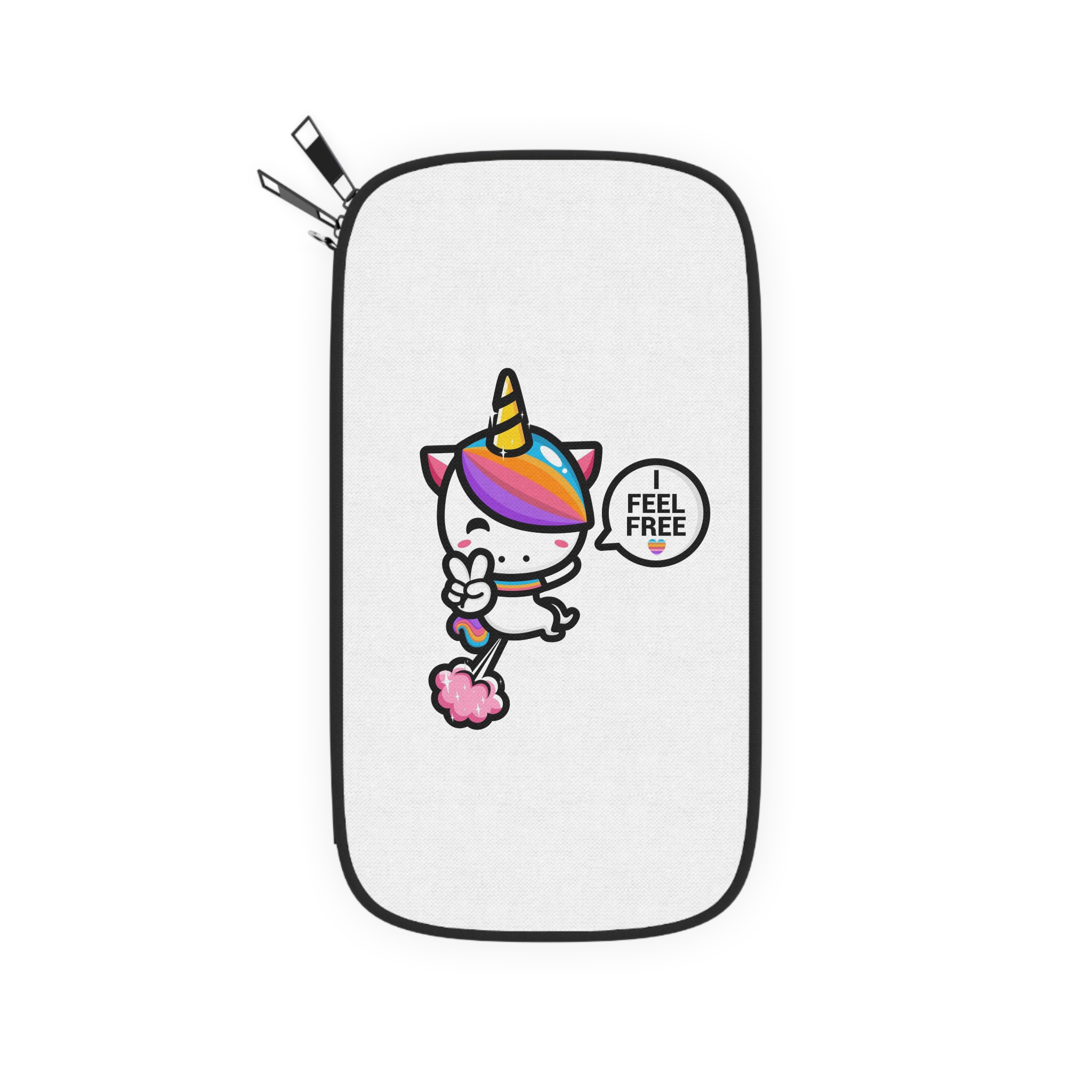 Cute Unicorn Is Flying With Fart Passport Wallet - Image 2