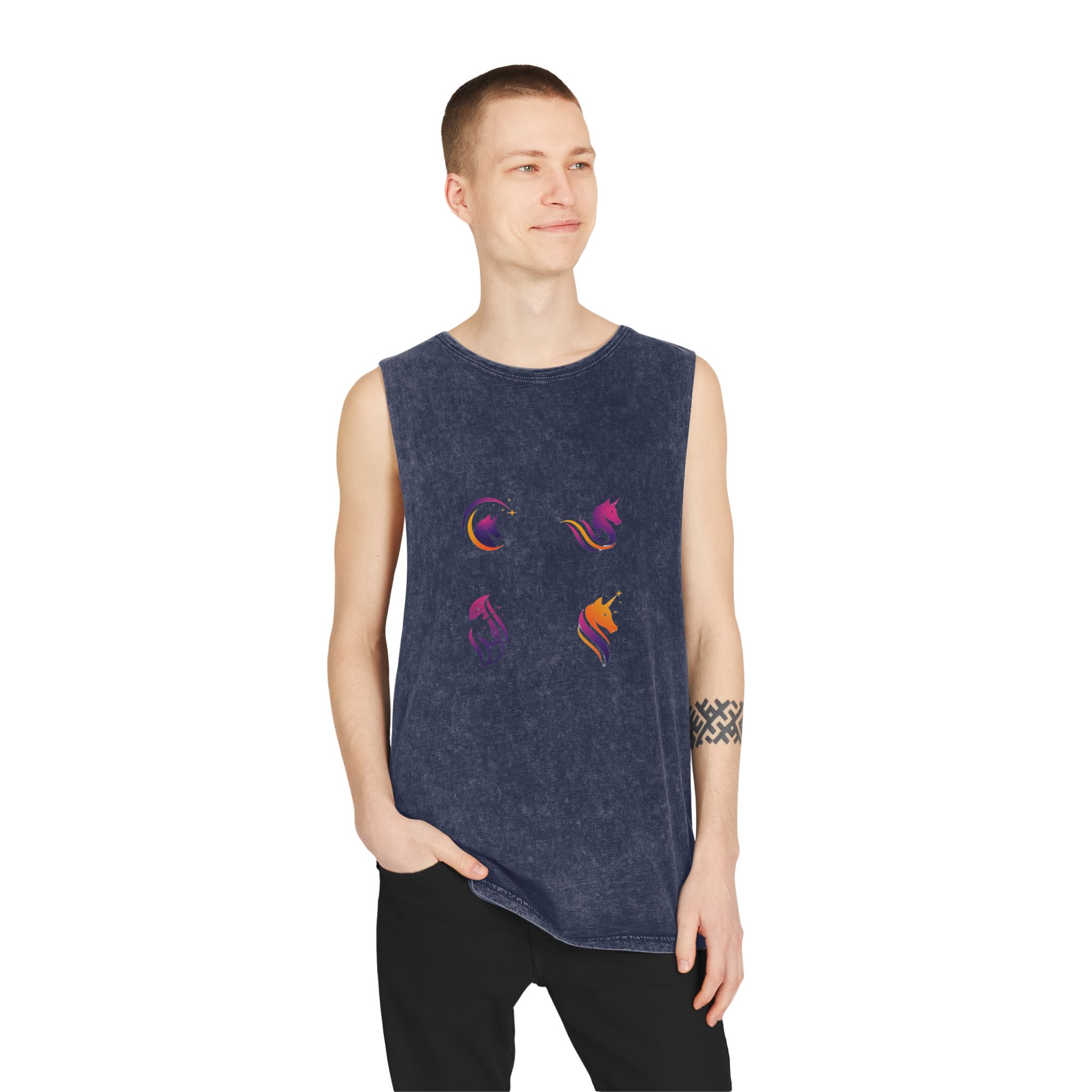 Unicorn V465 Unisex Stonewash Tank Top - Image 15
