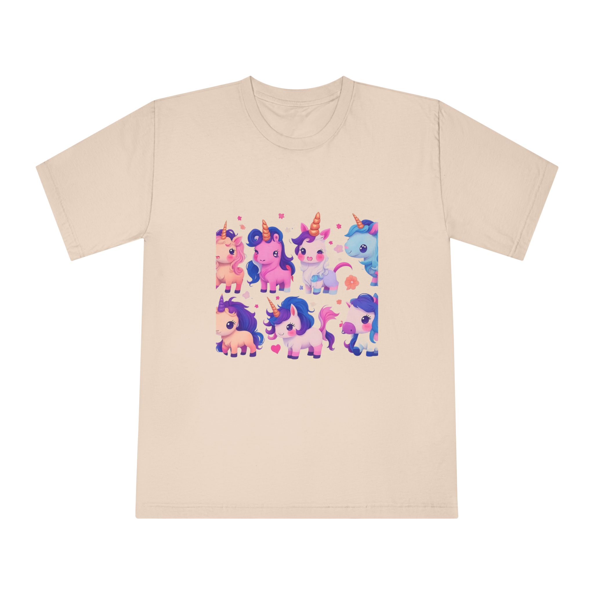 Cute Unicorn Stickers Unisex Classic Crewneck T Shirt - Image 9