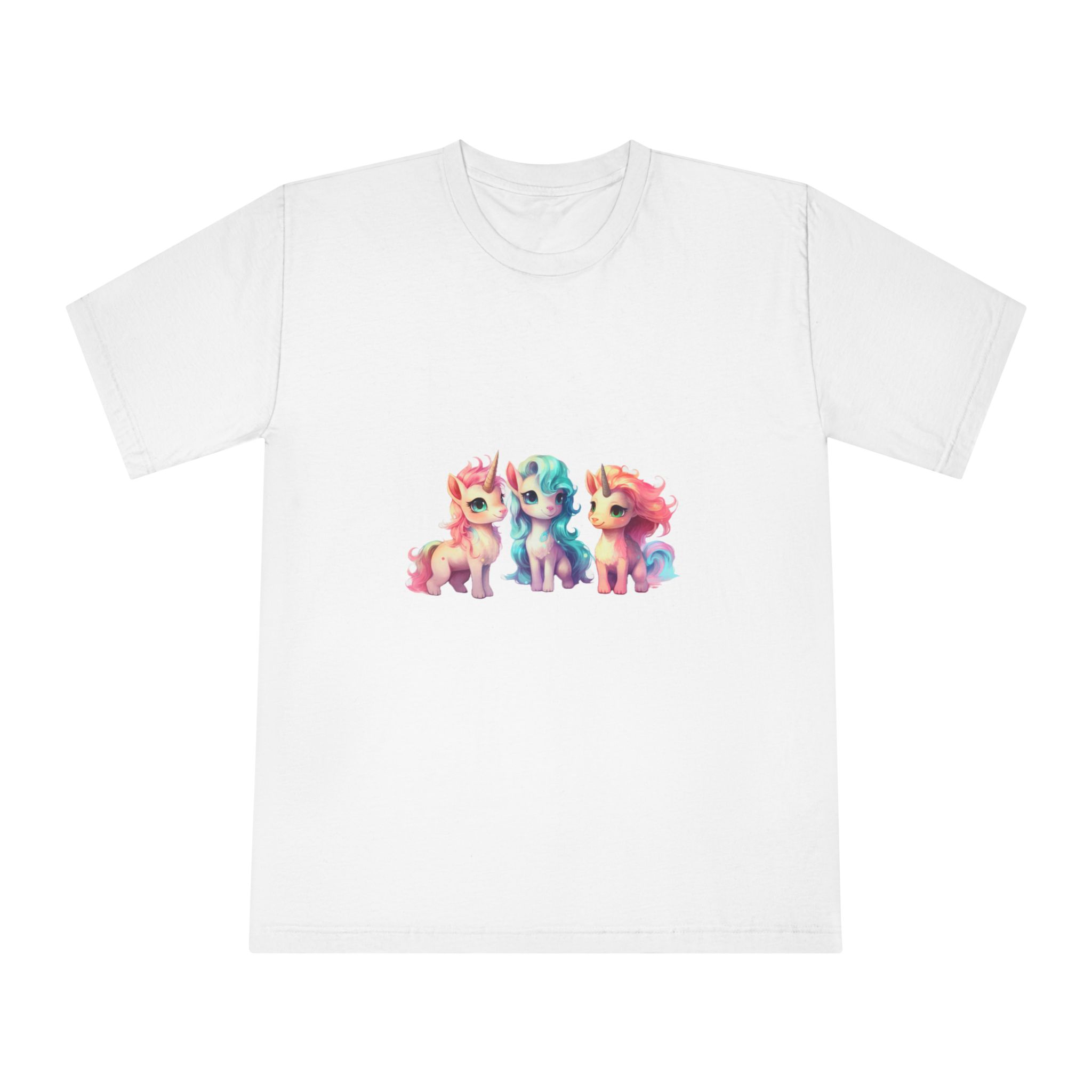 Three Unicorns Are Sitting Row Unisex Classic Crewneck T Shirt