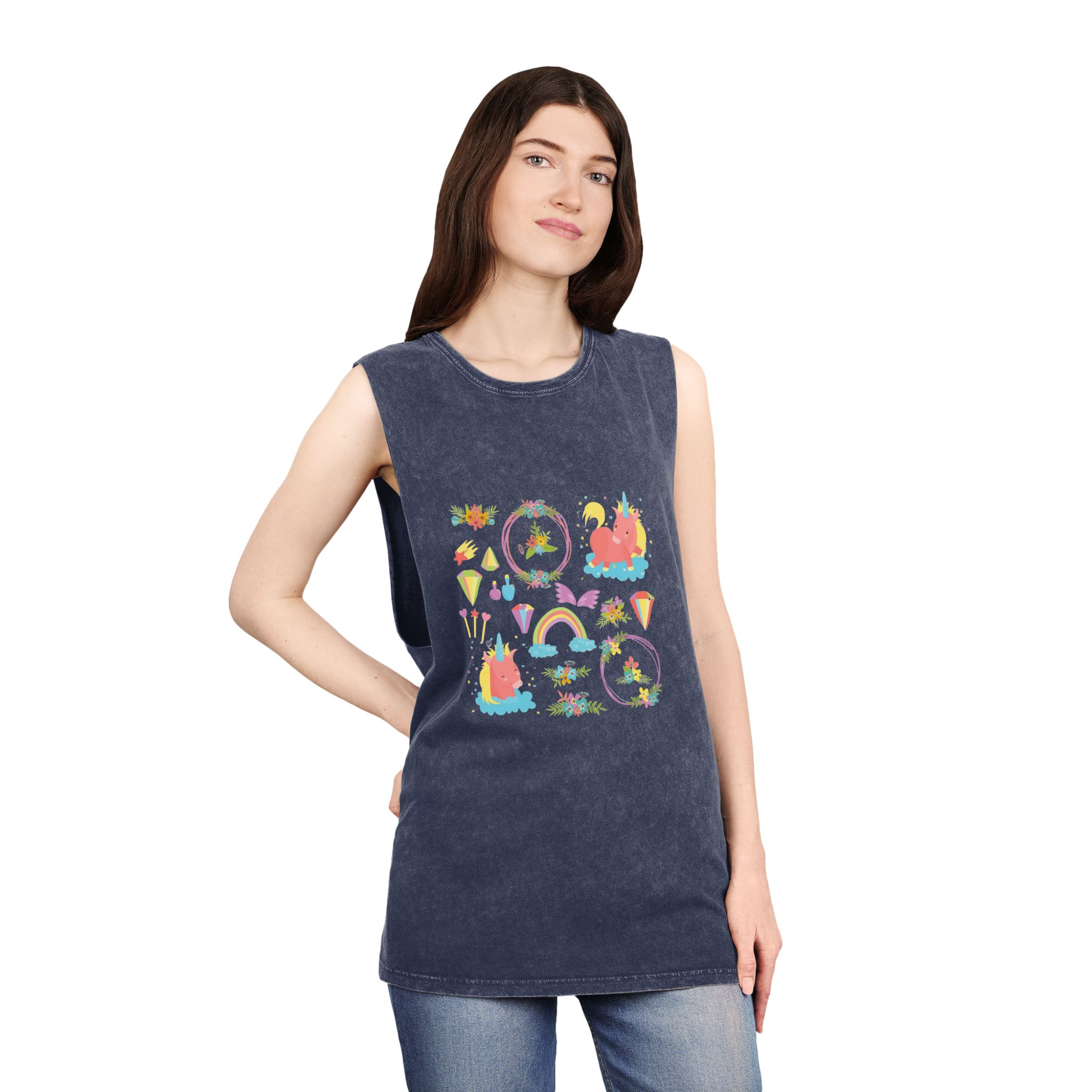 Unicorn V365 Unisex Stonewash Tank Top - Image 16