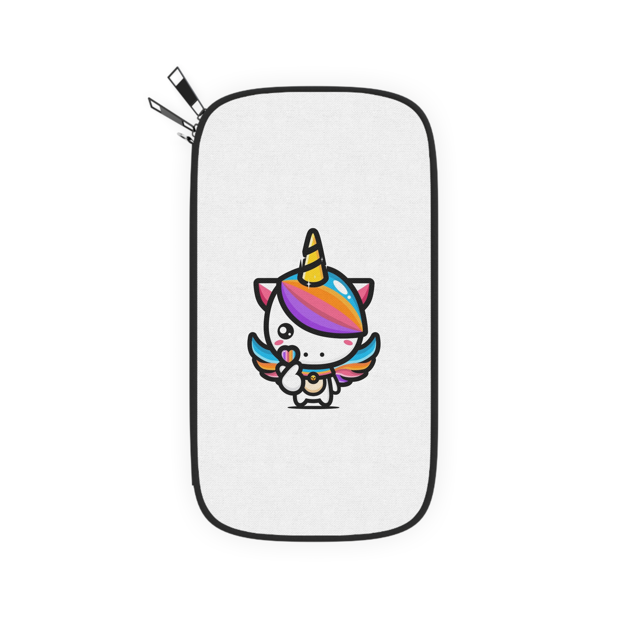 Cute Unicorn With Finger Love Pose Passport Wallet - Image 2