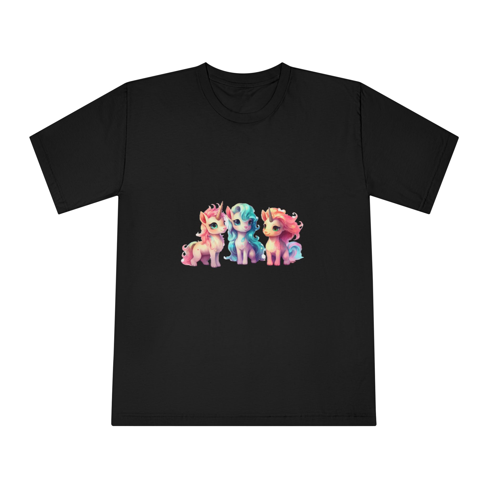 Three Unicorns Are Sitting Row Unisex Classic Crewneck T Shirt - Image 5