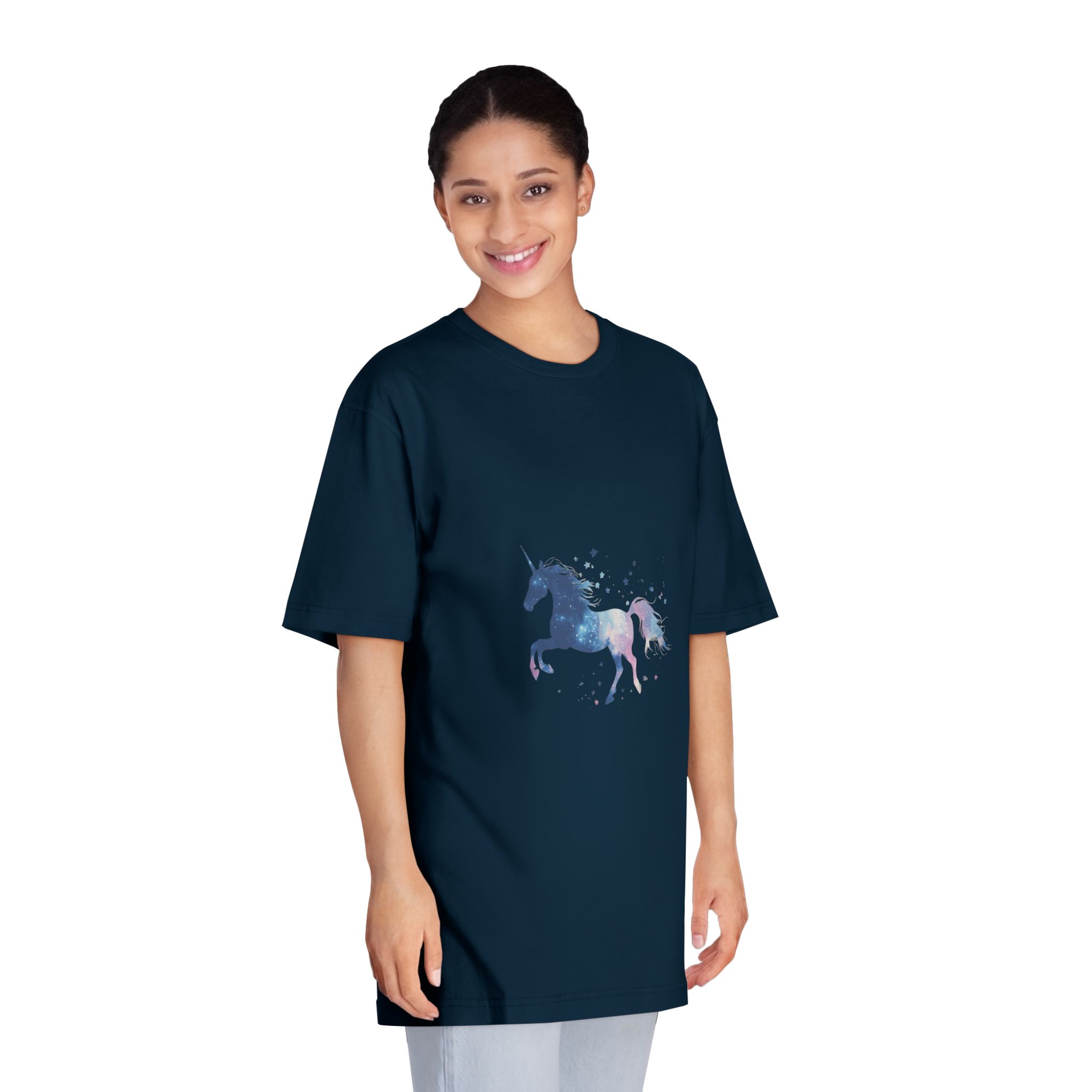 Celestial Unicorn Watercolor Painting Unisex Classic Crewneck T Shirt - Image 19
