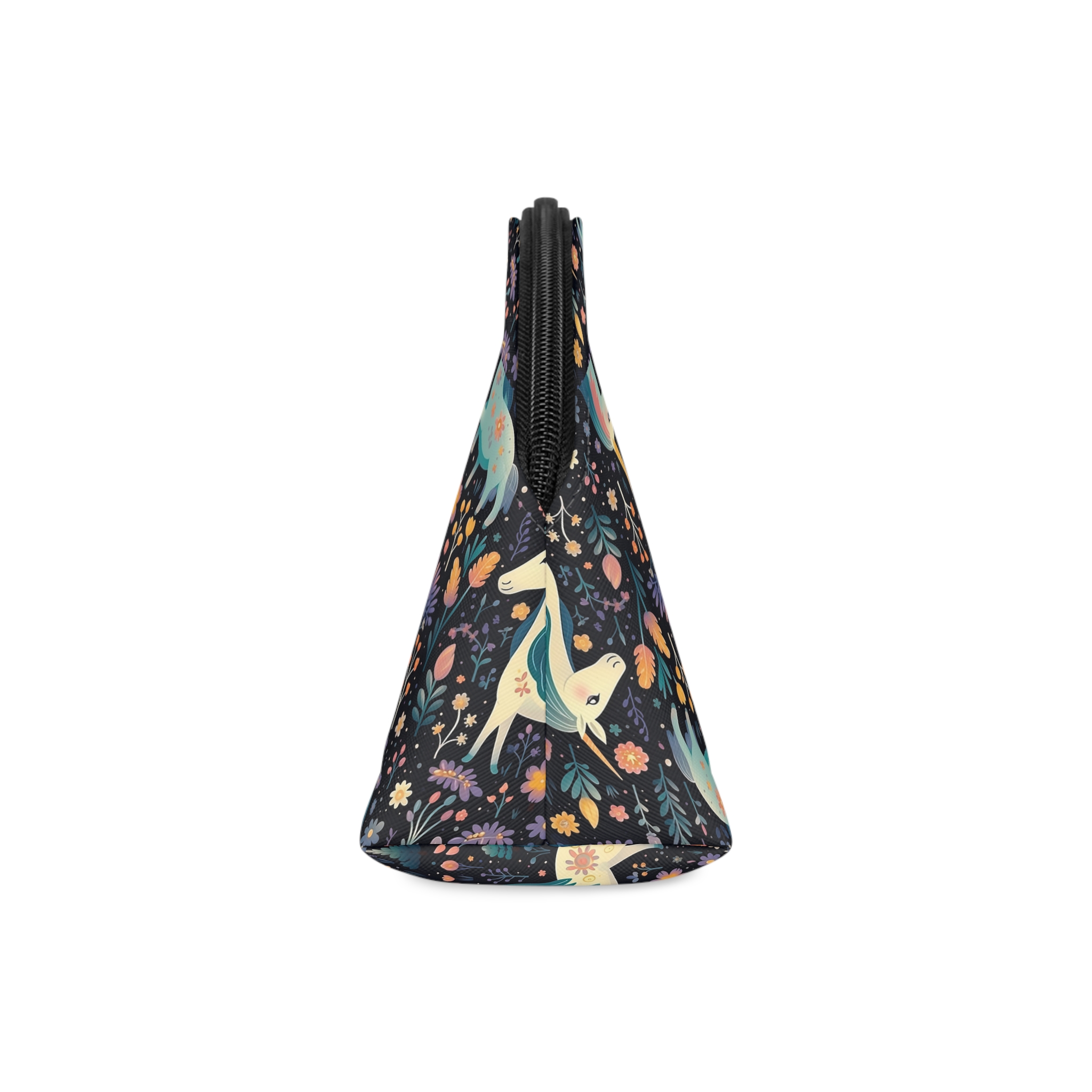 Childish Seamless Pattern Background With Colorful Unicorns Makeup Bag - Image 4