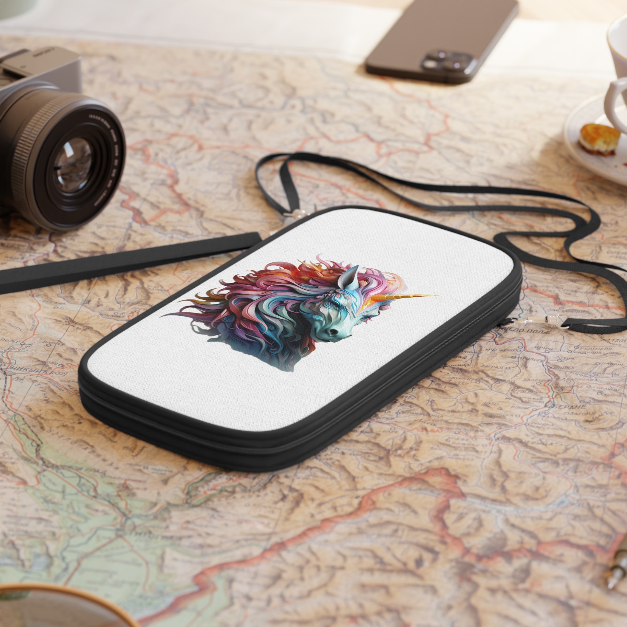 Colorful 3d Unicorn With Colorful Mane Passport Wallet - Image 4