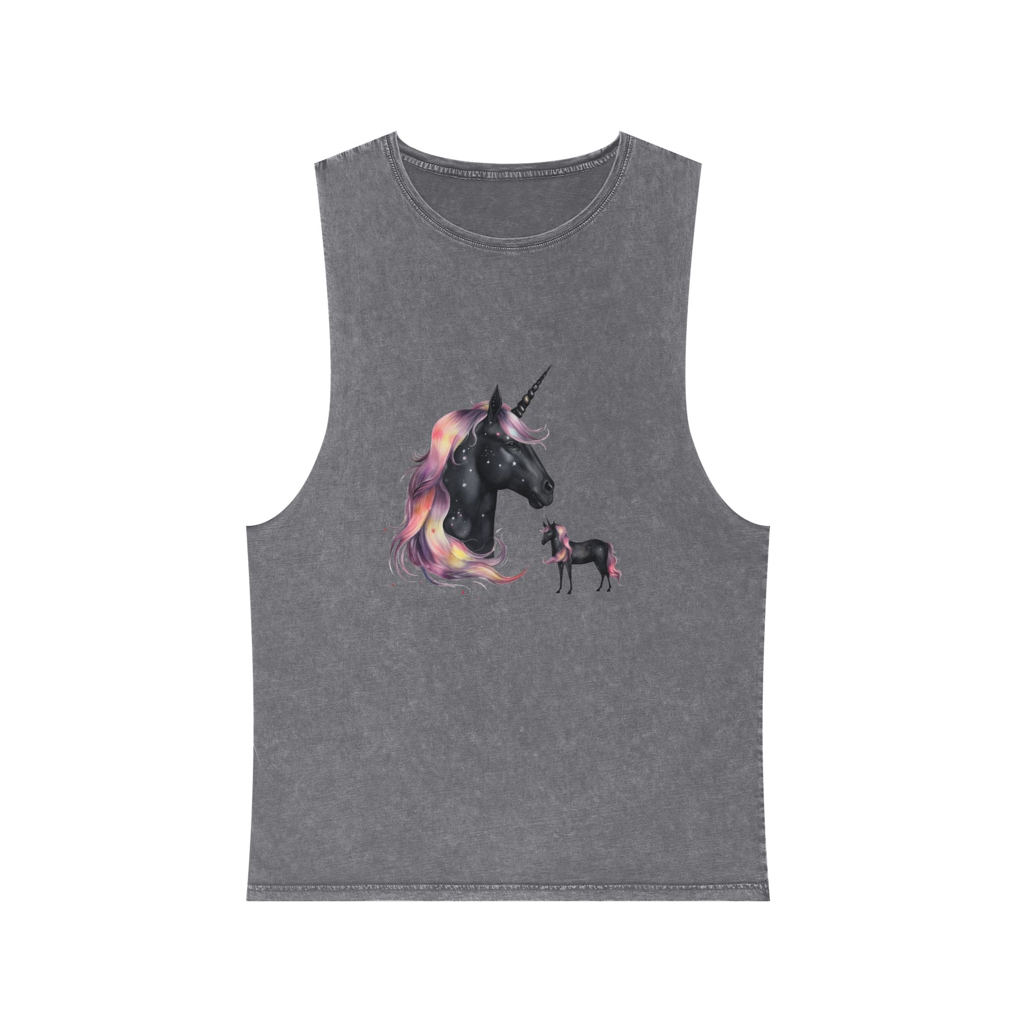 There Is Unicorn Star Sky Generative Ai Unisex Stonewash Tank Top - Image 9