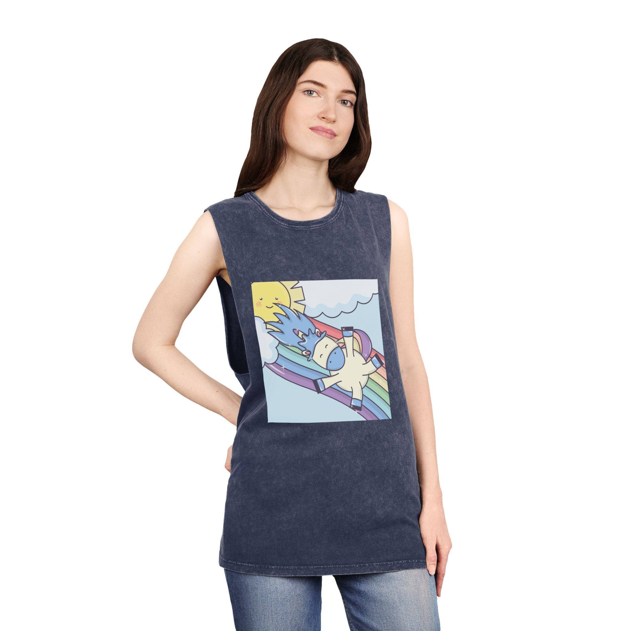 Unicorn V349 Unisex Stonewash Tank Top - Image 16