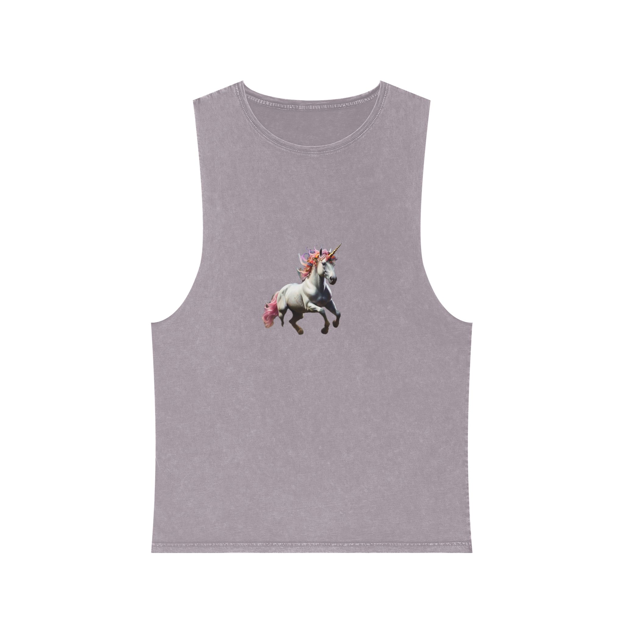 Beautiful Unicorn Running Magical Meadow Unicorn Background Images Whimsical Unicorn (23) Unisex Stonewash Tank Top - Image 17