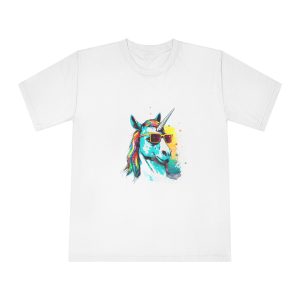 Cute Cartoon Baby Unicorn Isolated Transparent Background Ideal Tshirt Prints Stickers Mugs Unisex Classic Crewneck T Shirt