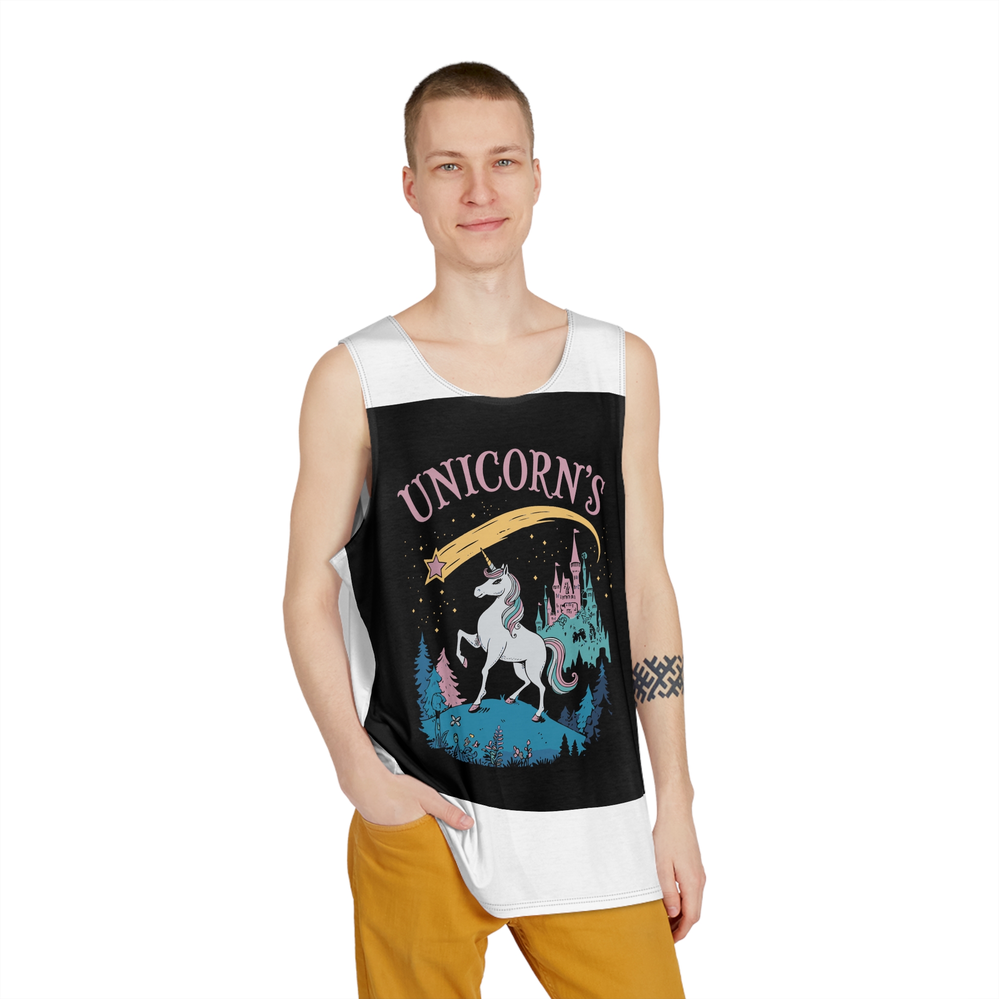 Unicorn With Words Unicorns It Mens Tank Aop - Image 3