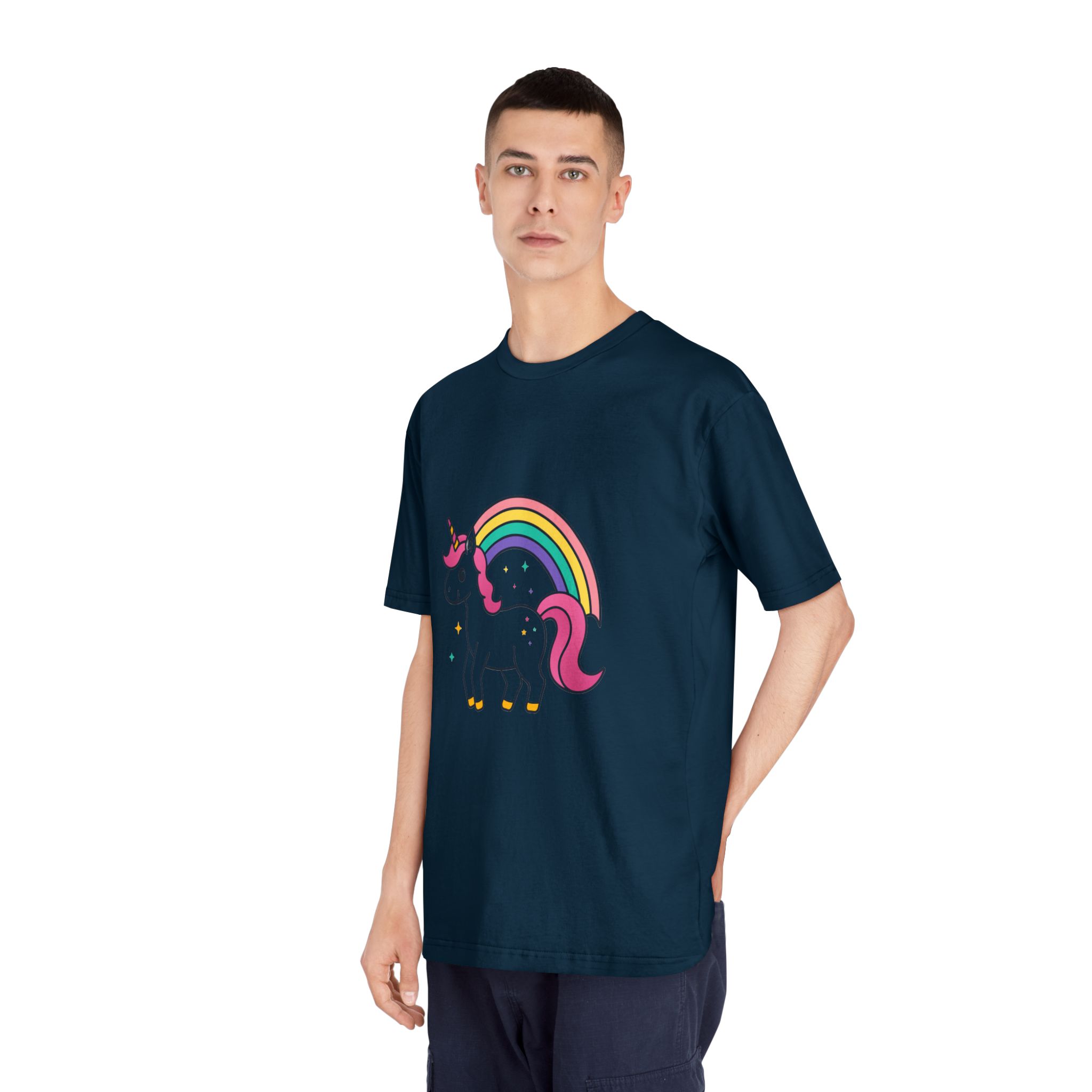 Unicorn Coloring Page Hand Drawing Illustration Children Unisex Classic Crewneck T Shirt - Image 20