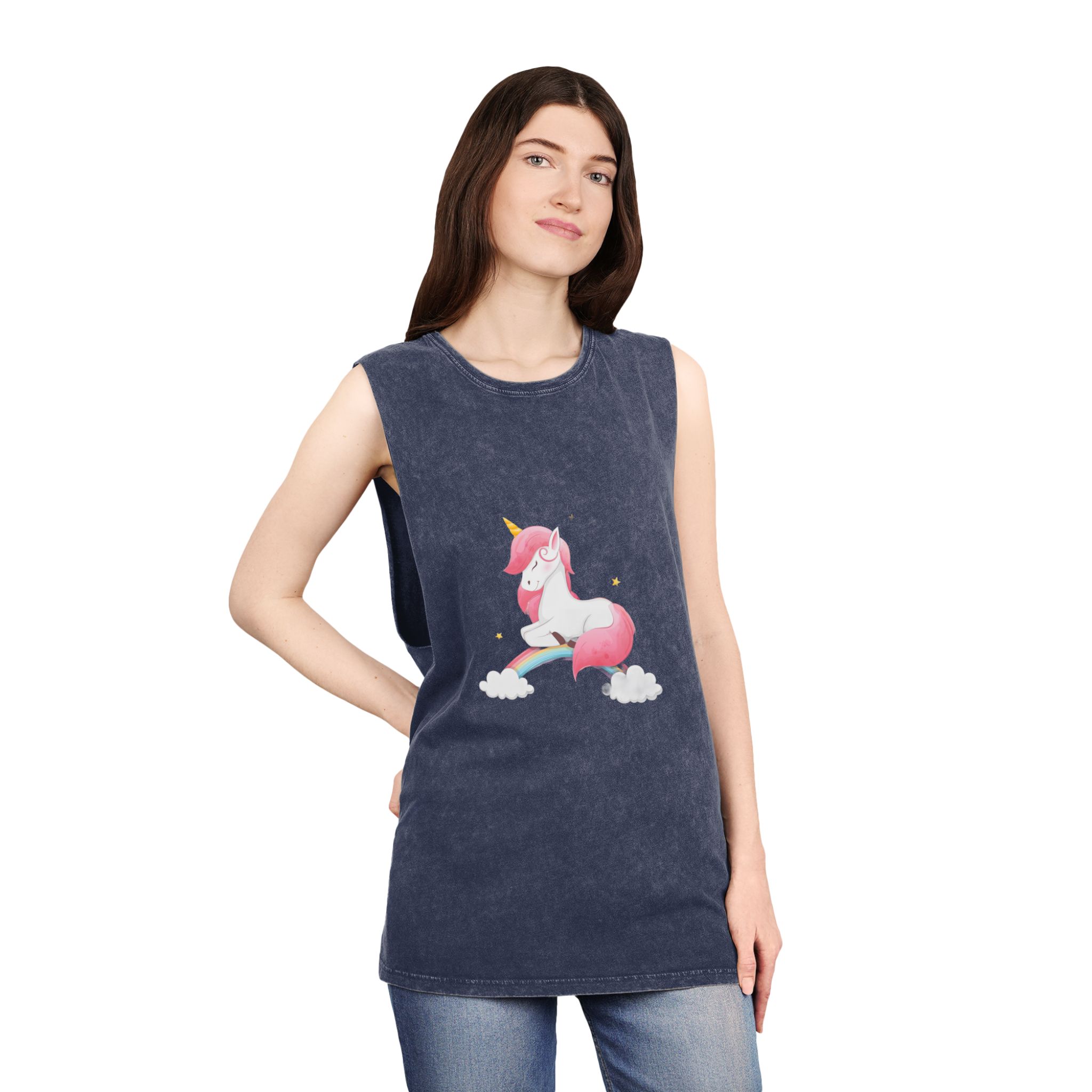 Unicorn V383 Unisex Stonewash Tank Top - Image 16