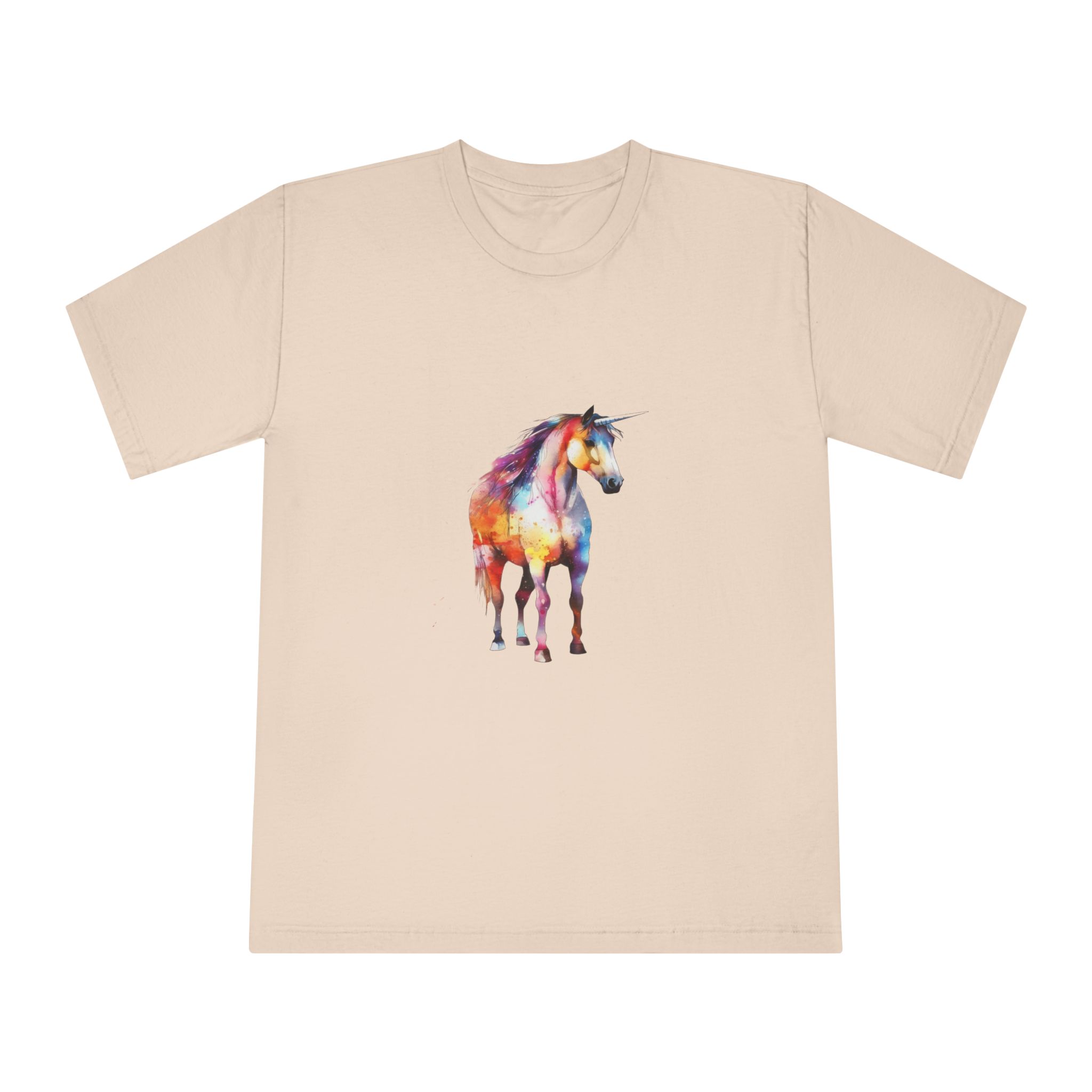 Unicorn With Rainbow Mane Tail Unisex Classic Crewneck T Shirt - Image 9
