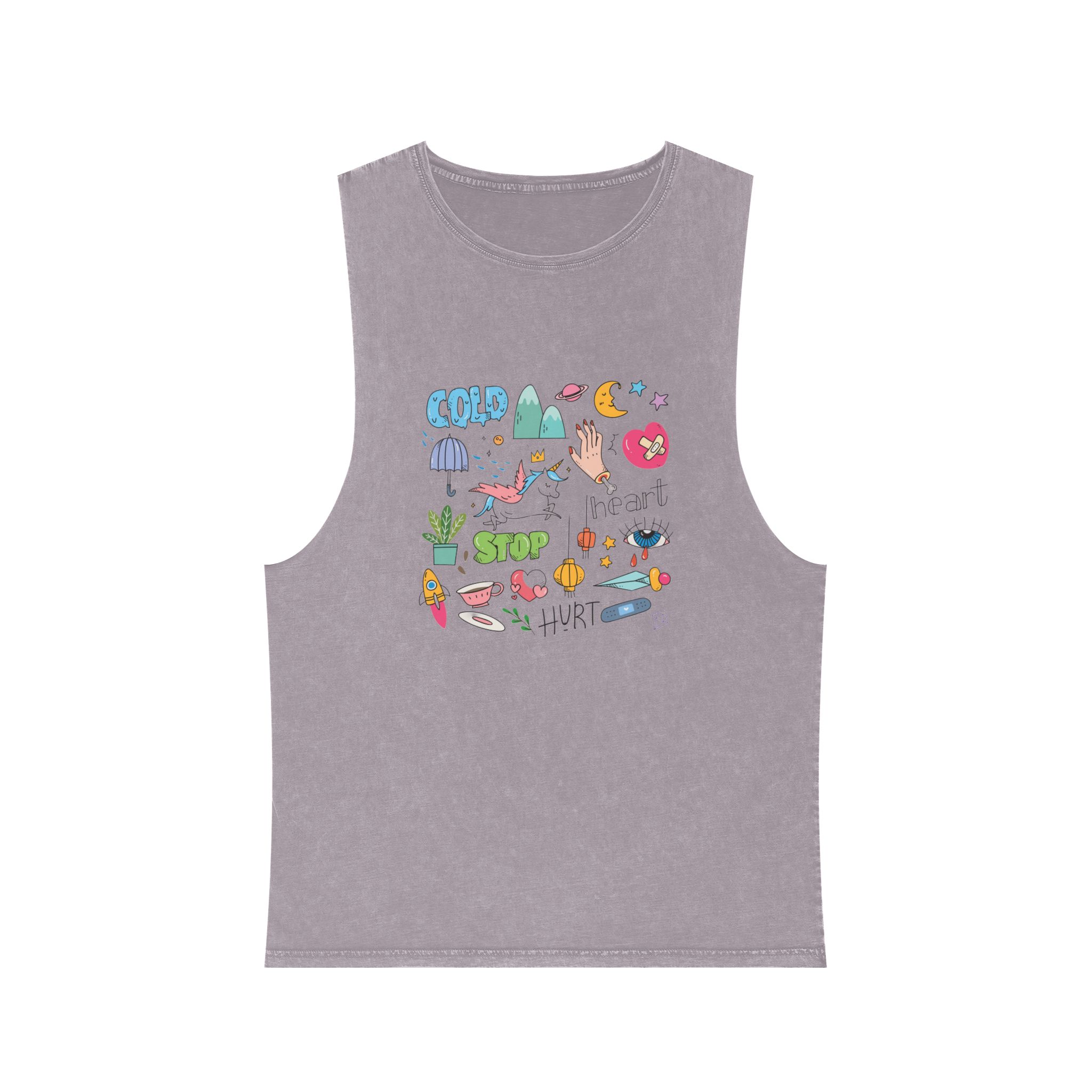 Unicorn V147 Unisex Stonewash Tank Top - Image 17