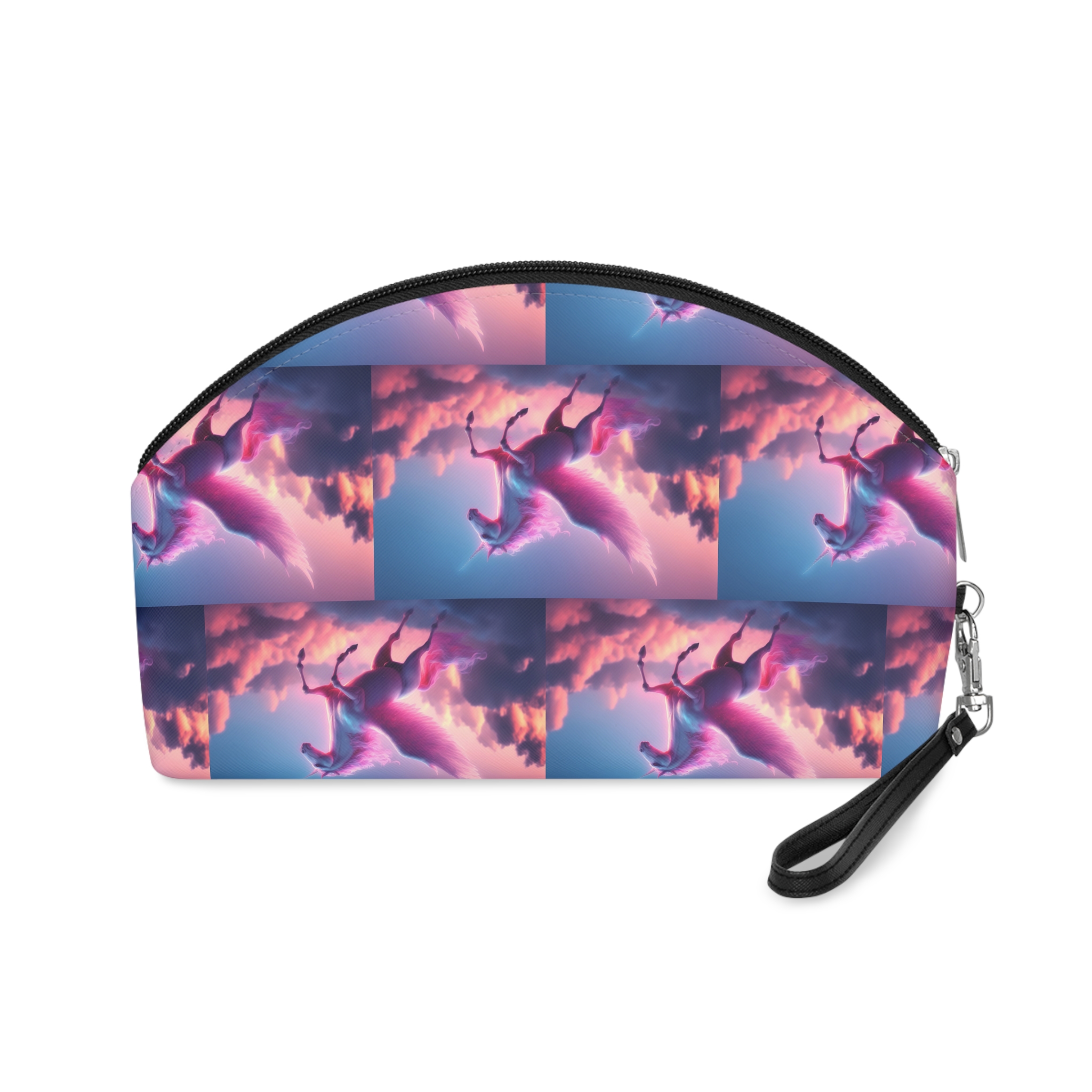 Magical Pink Unicorn Background Sky With Pink Clouds (1) Makeup Bag - Image 2