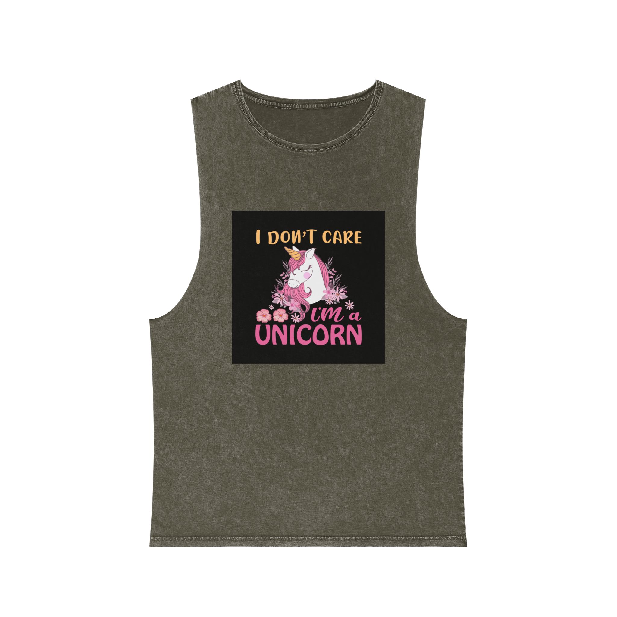 Unicorn 2 (1) Unisex Stonewash Tank Top - Image 5