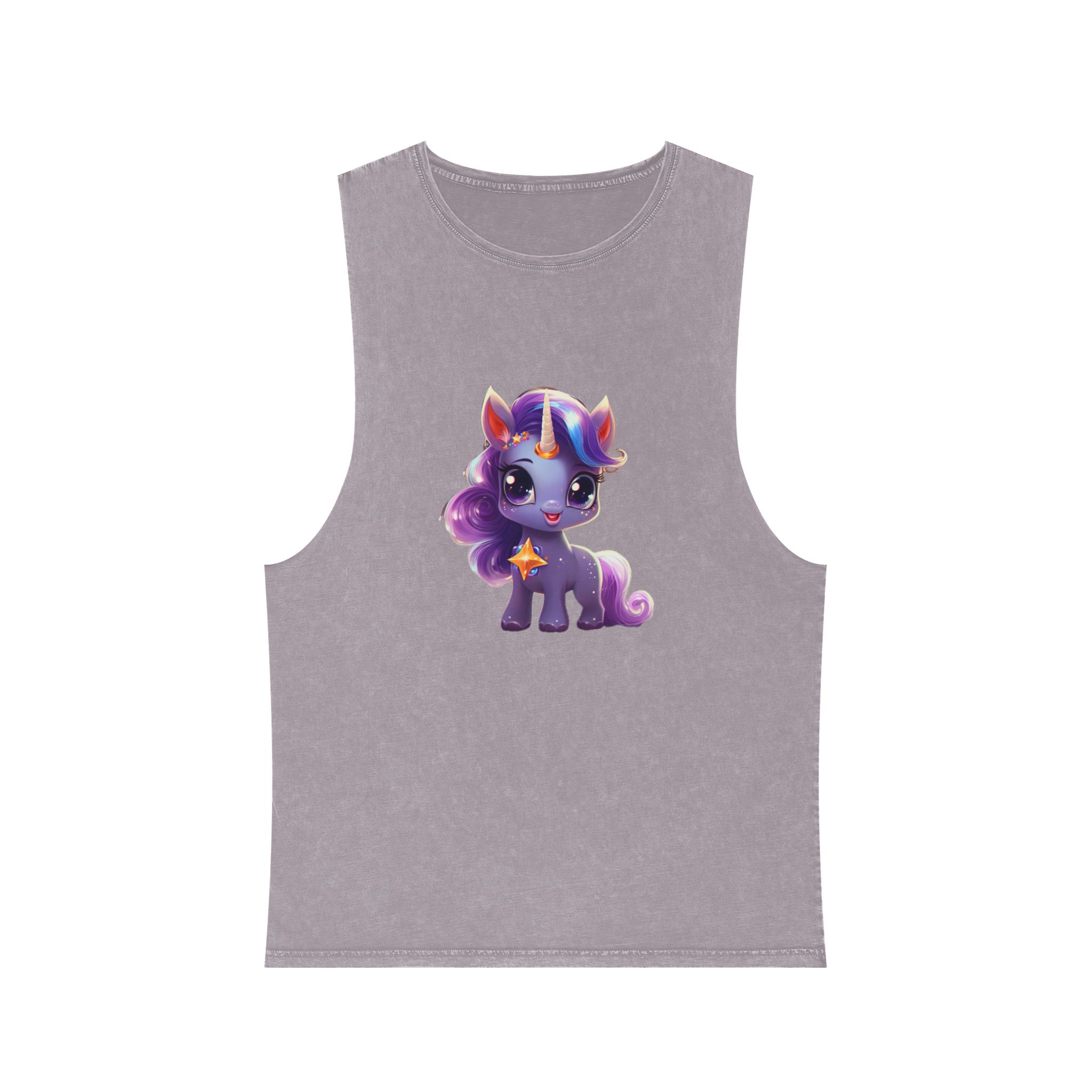 Beautiful Cute Baby Unicorn (6) Unisex Stonewash Tank Top - Image 17