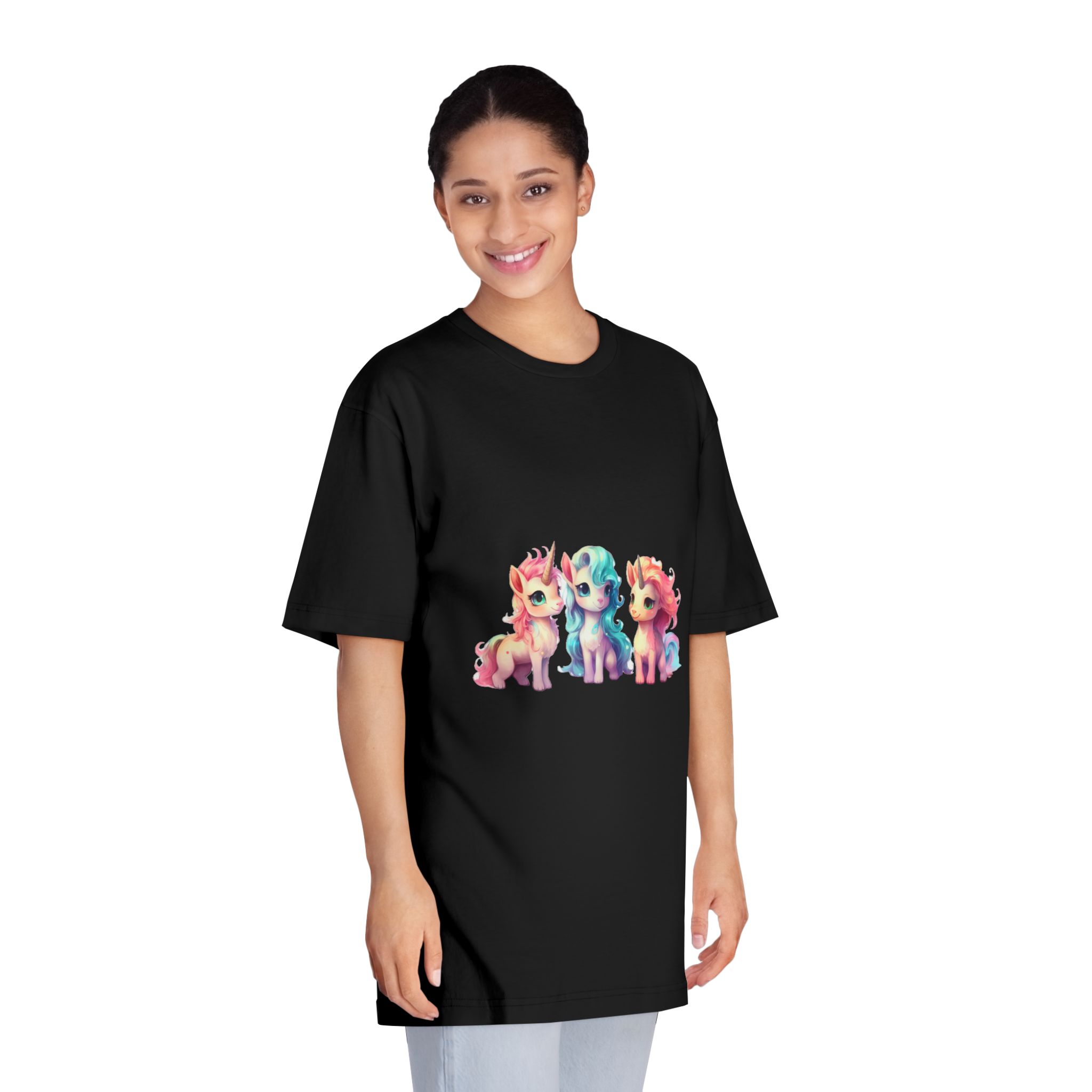 Three Unicorns Are Sitting Row Unisex Classic Crewneck T Shirt - Image 7