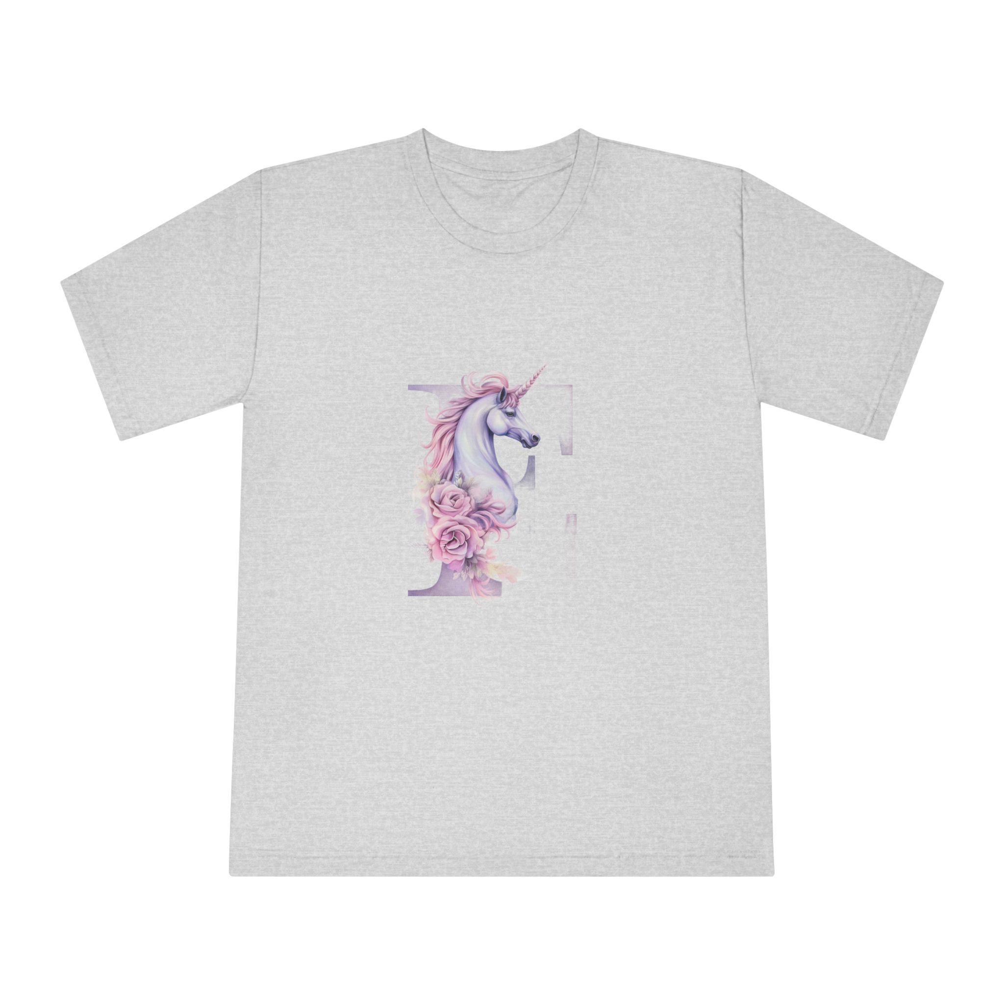 There Is Unicorn With Long Mane Flowers It Generative Ai (1) Unisex Classic Crewneck T Shirt - Image 13