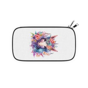 Cute Colorful Magic Unicorn With Flowers Watercolor Style (5) Passport Wallet