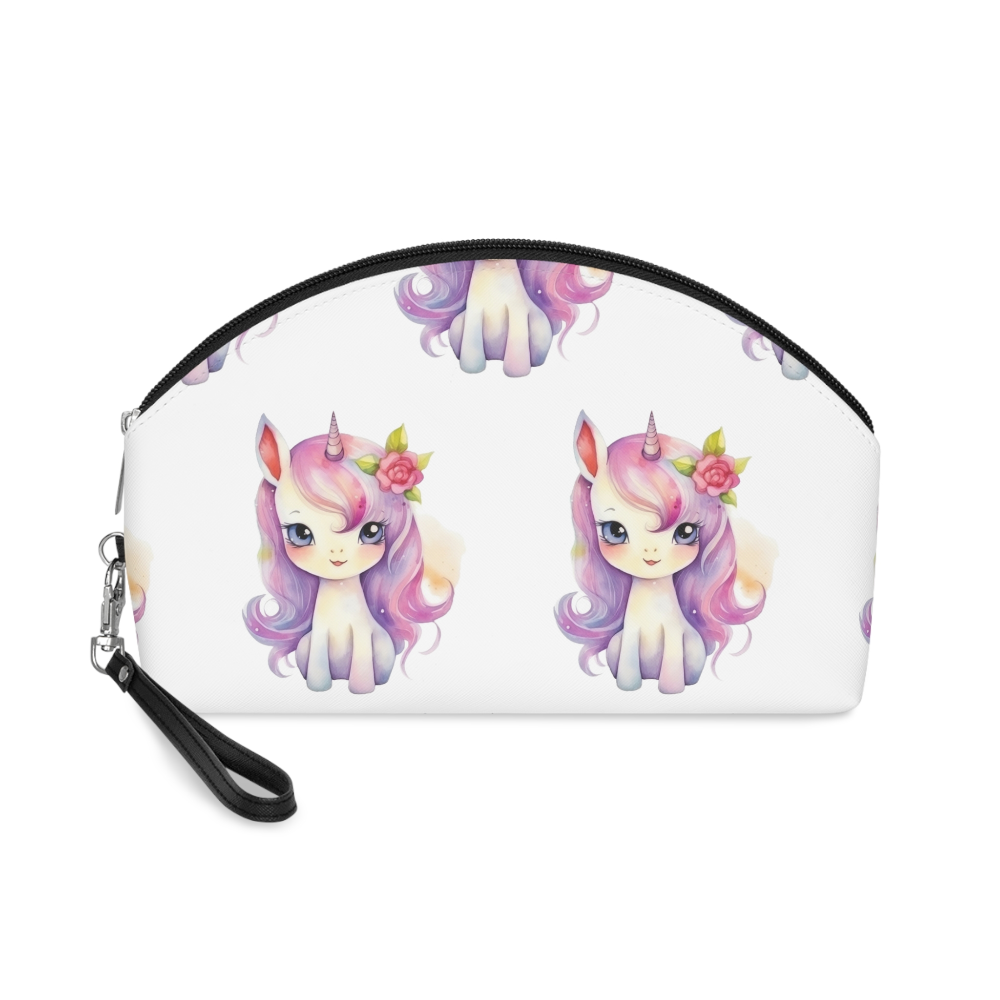 Watercolor Cute Unicorn Isolated Makeup Bag
