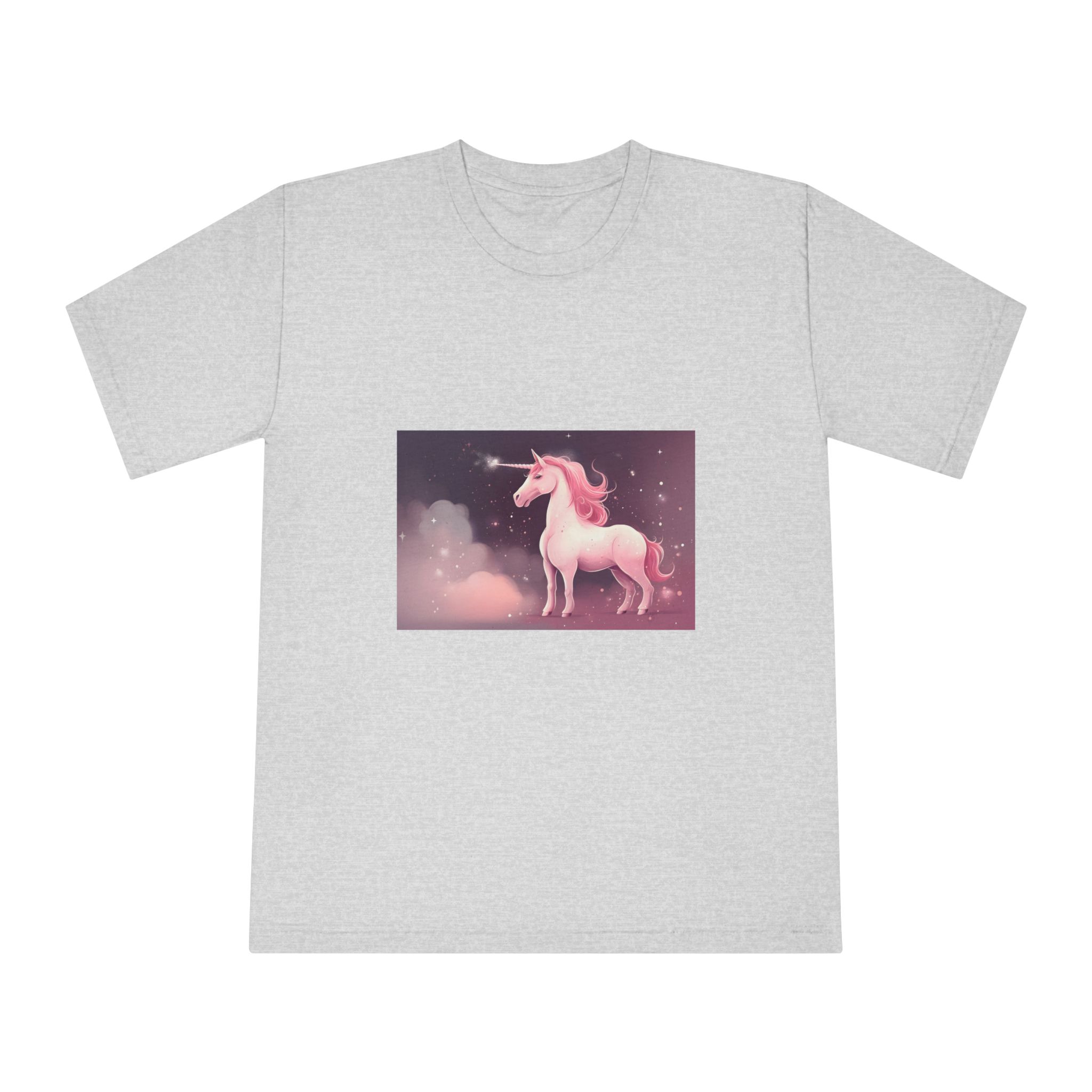 Pink Unicorn Fantastic Illustration Unisex Classic Crewneck T Shirt - Image 13