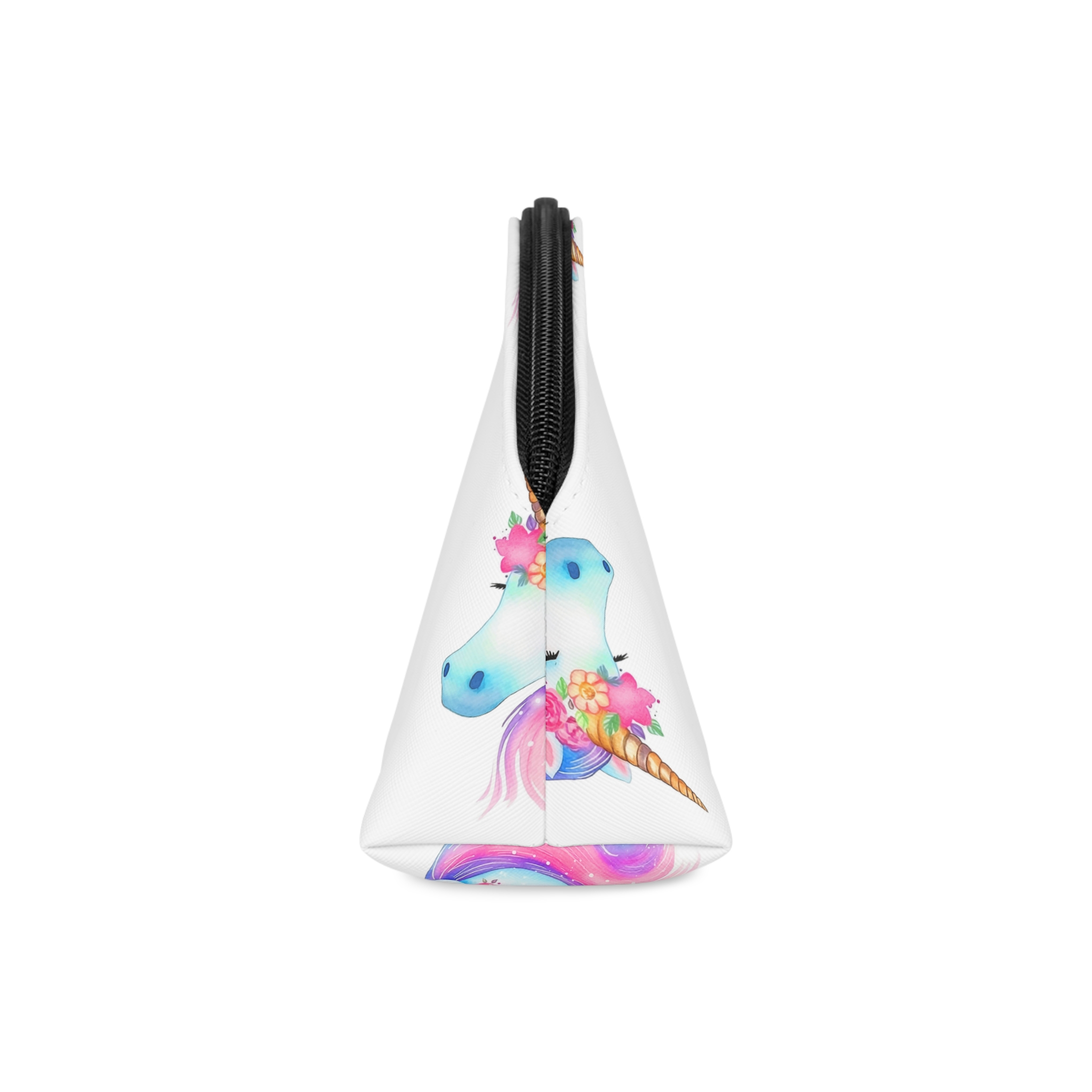 Cute Unicorn Watercolor Hand Painted 01 Makeup Bag - Image 4