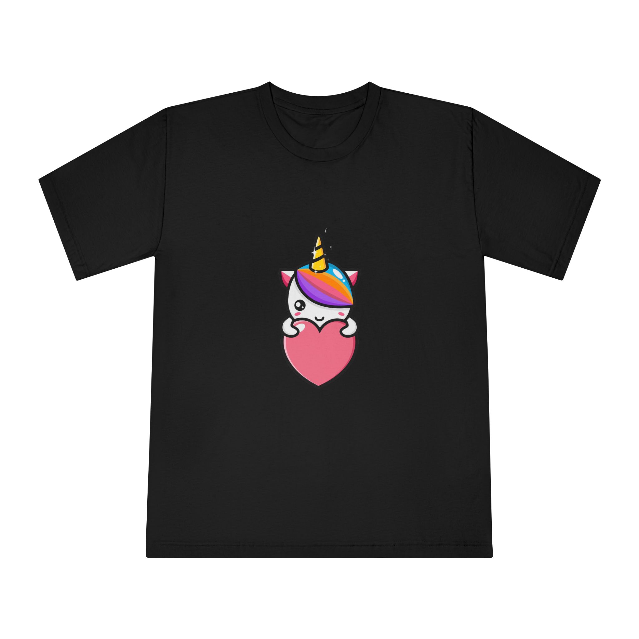Cute Unicorn Mascot Design (7) Unisex Classic Crewneck T Shirt - Image 5