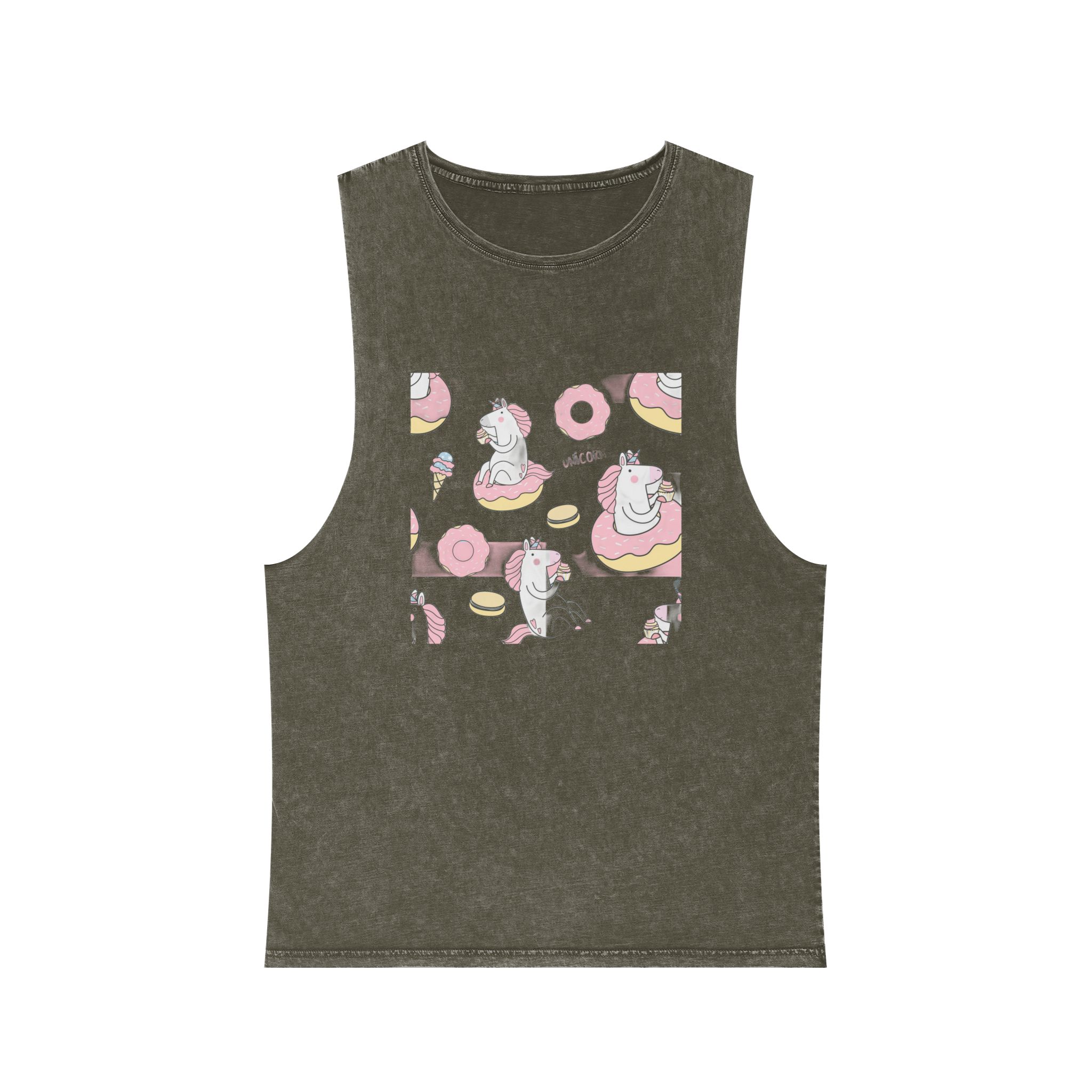Unicorn V140 Unisex Stonewash Tank Top - Image 5