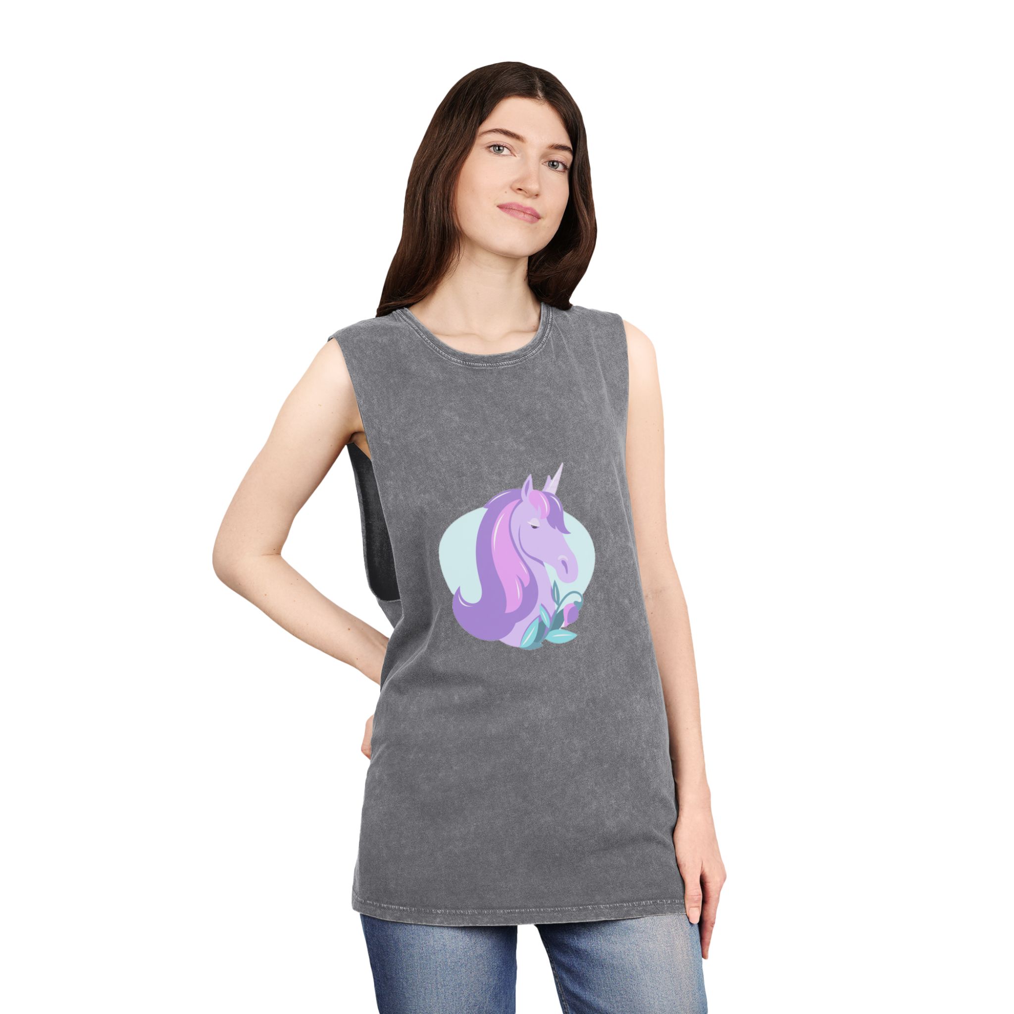Unicorn V330 Unisex Stonewash Tank Top - Image 12
