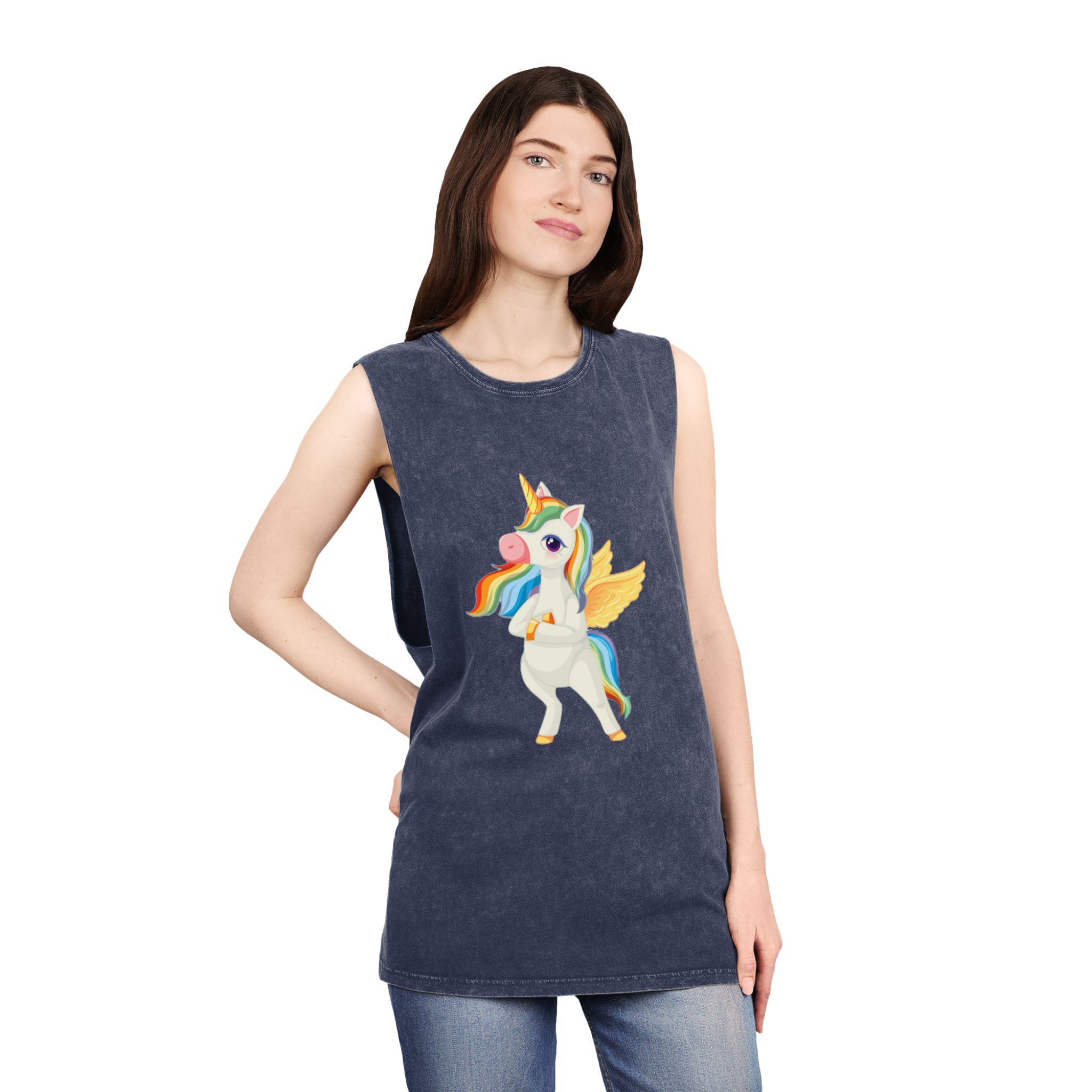 Unicorn V427 Unisex Stonewash Tank Top - Image 16