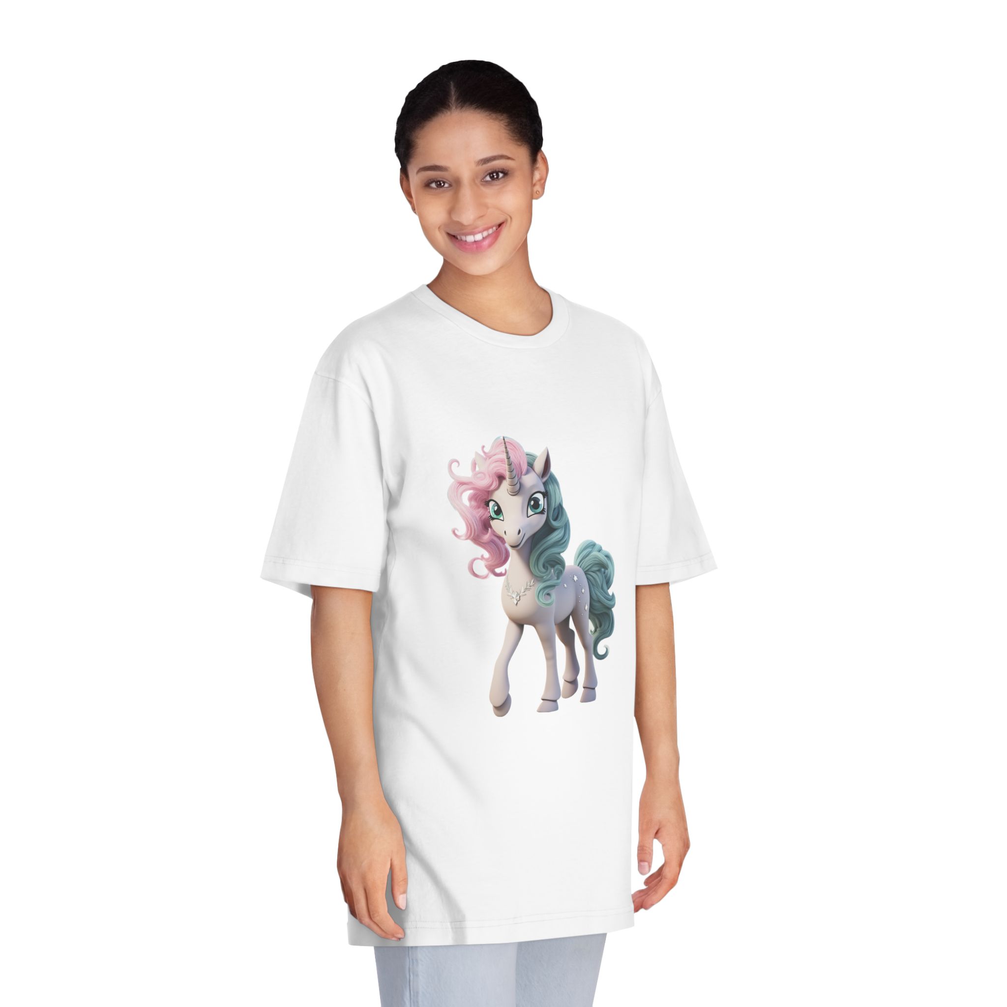 Animated Unicorn Children (1) Fotor Bg Remover 2023110475446 Unisex Classic Crewneck T Shirt - Image 3