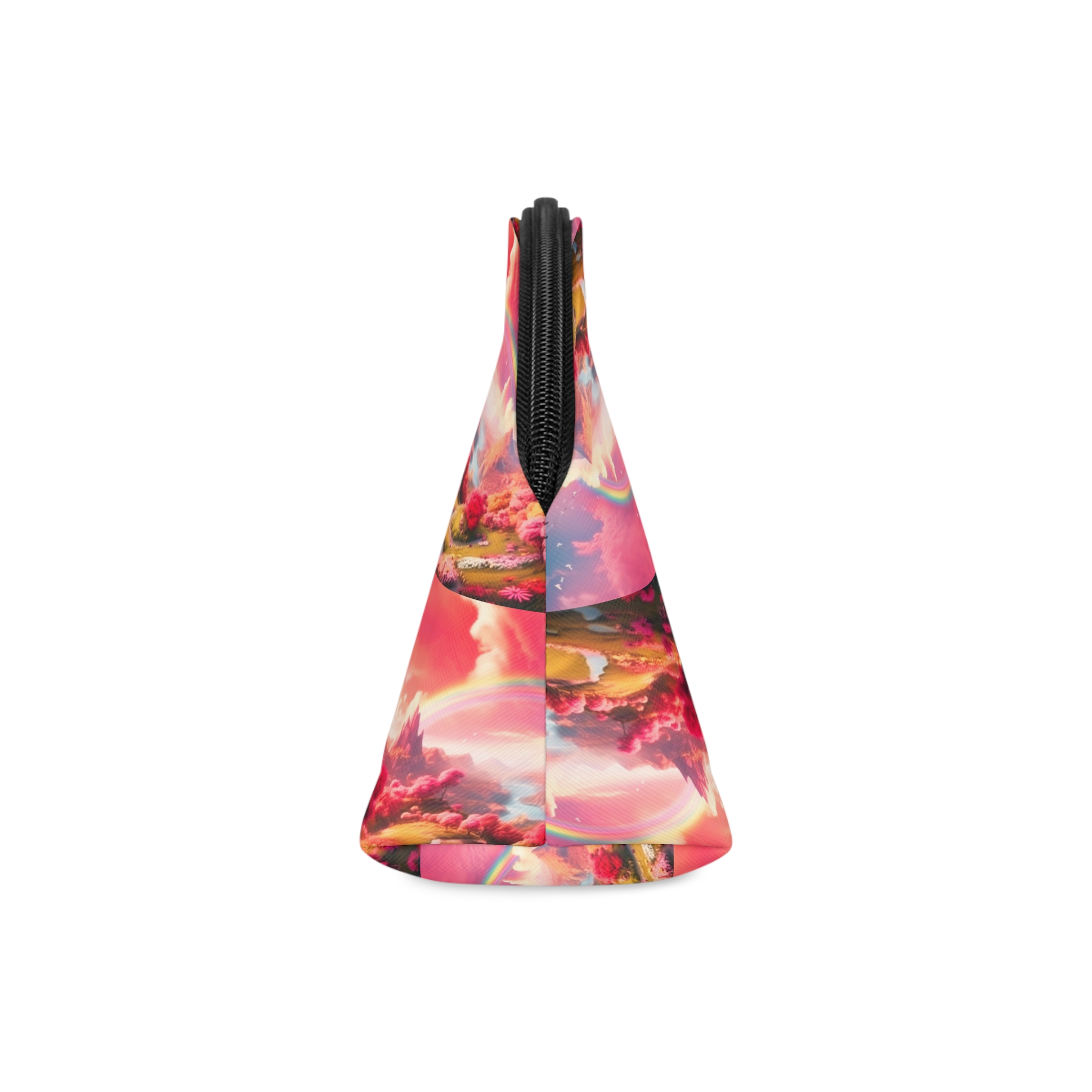 Pink Spring Garden Fairy Land Background Clouds With Rainbow Animation Makeup Bag - Image 4