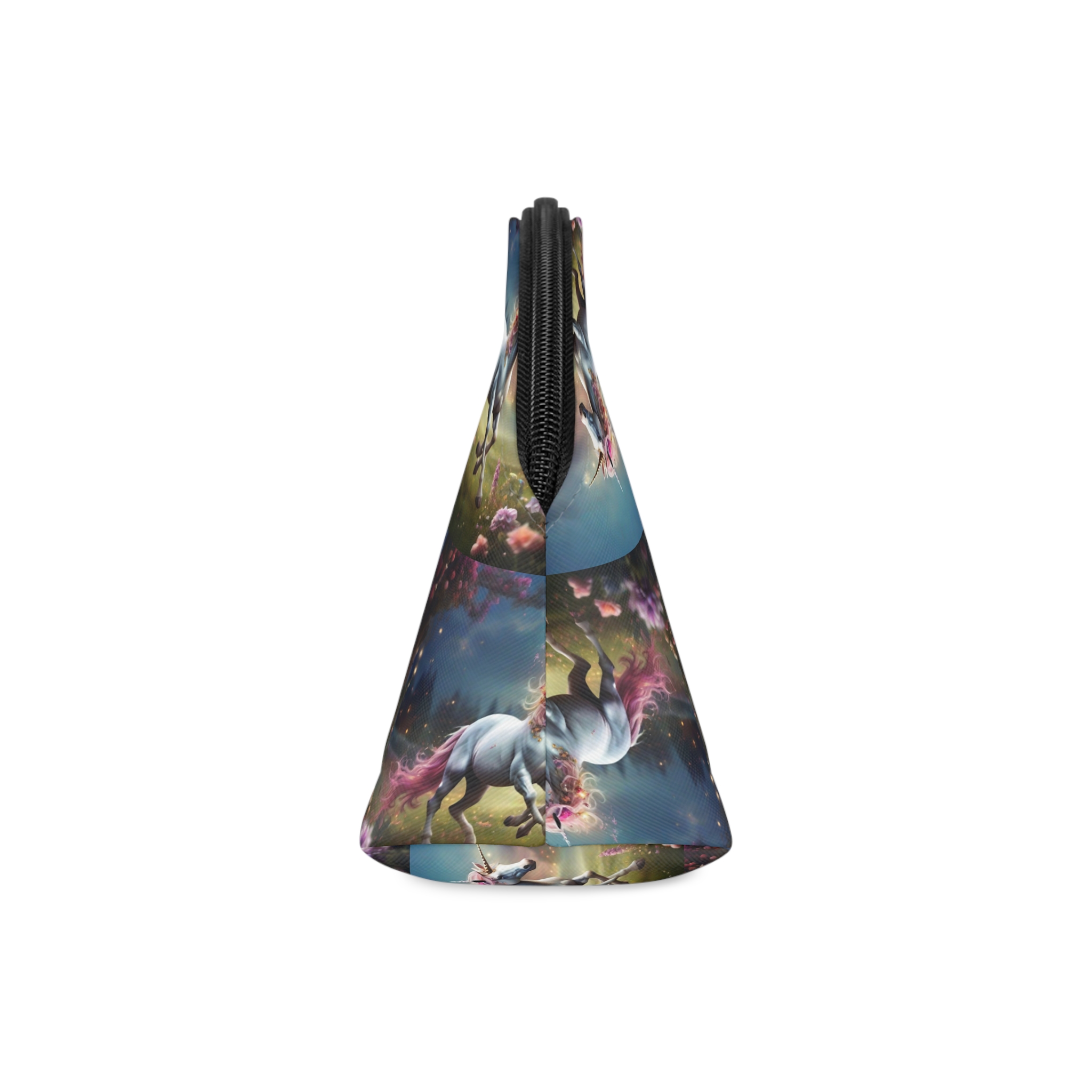 Beautiful Unicorn Running Magical Meadow Unicorn Background Images Whimsical Unicorn (36) Makeup Bag - Image 4