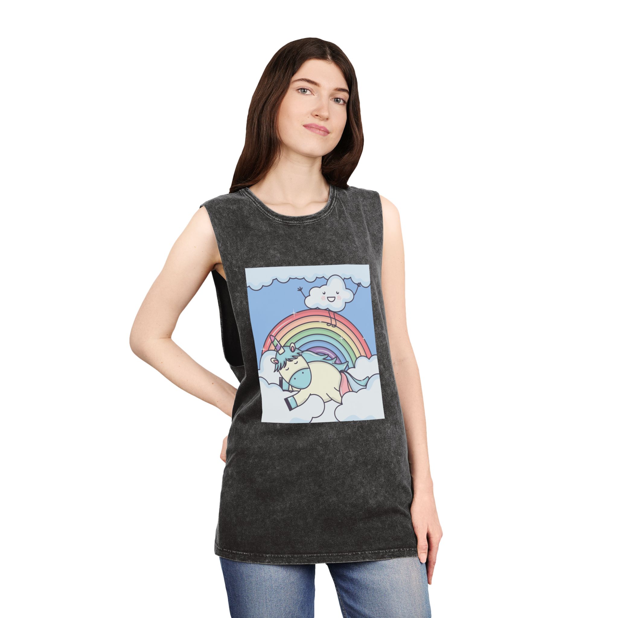 Unicorn V353 Unisex Stonewash Tank Top - Image 4